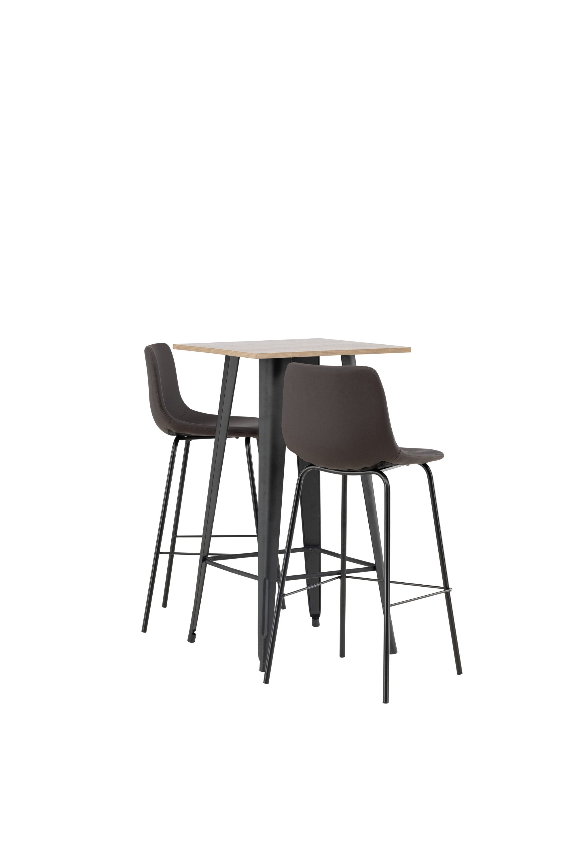 Barset Tempe + Alexi 60cm/2St. in Schwarz Braun präsentiert im Onlineshop von KAQTU Design AG. Bartischset ist von Venture Home