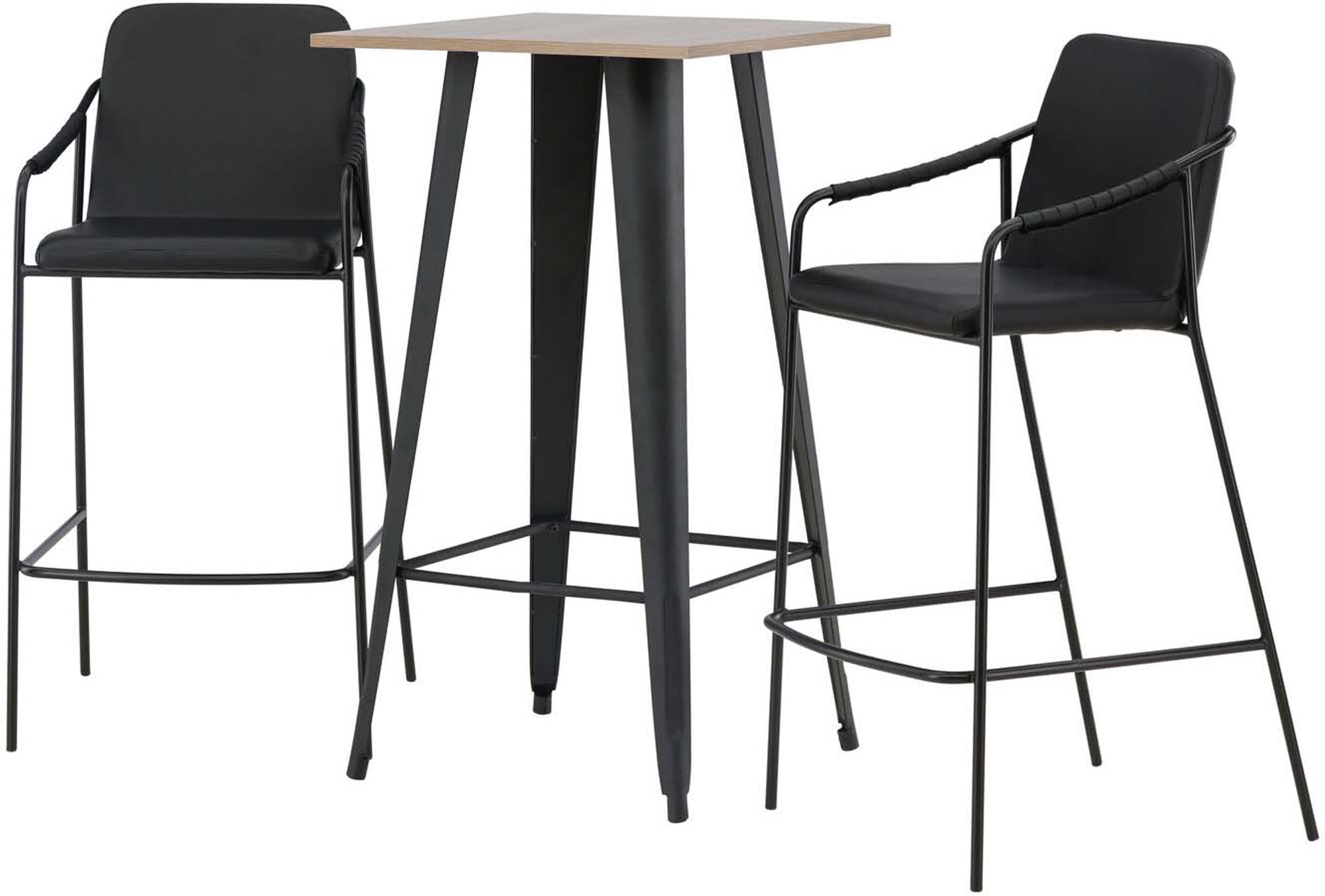 Barset Tempe + Tvist 60cm/2St. in Schwarz präsentiert im Onlineshop von KAQTU Design AG. Bartischset ist von Venture Home