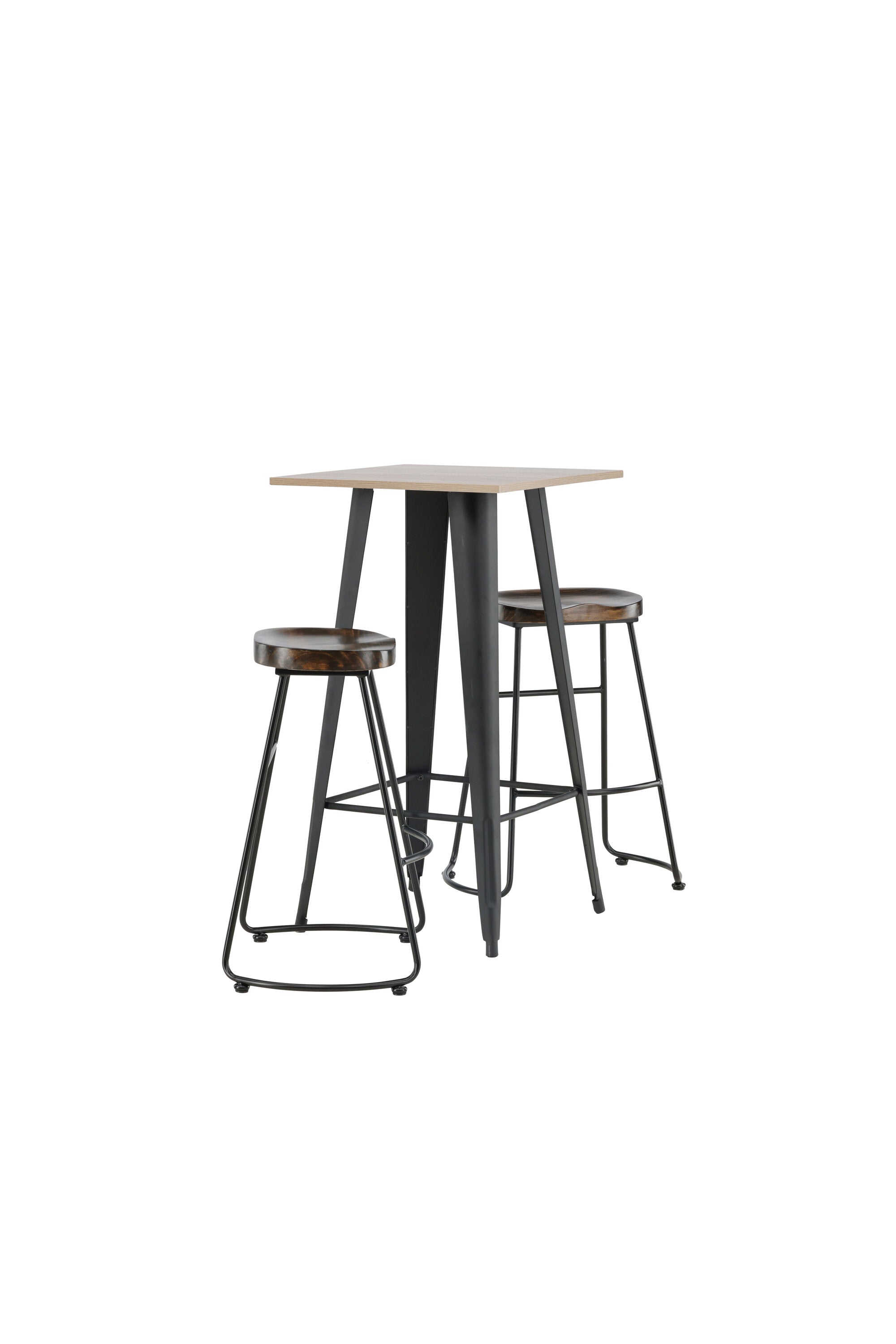 Barset Tempe + Ozark 60cm/2St. in Schwarz präsentiert im Onlineshop von KAQTU Design AG. Bartischset ist von Venture Home
