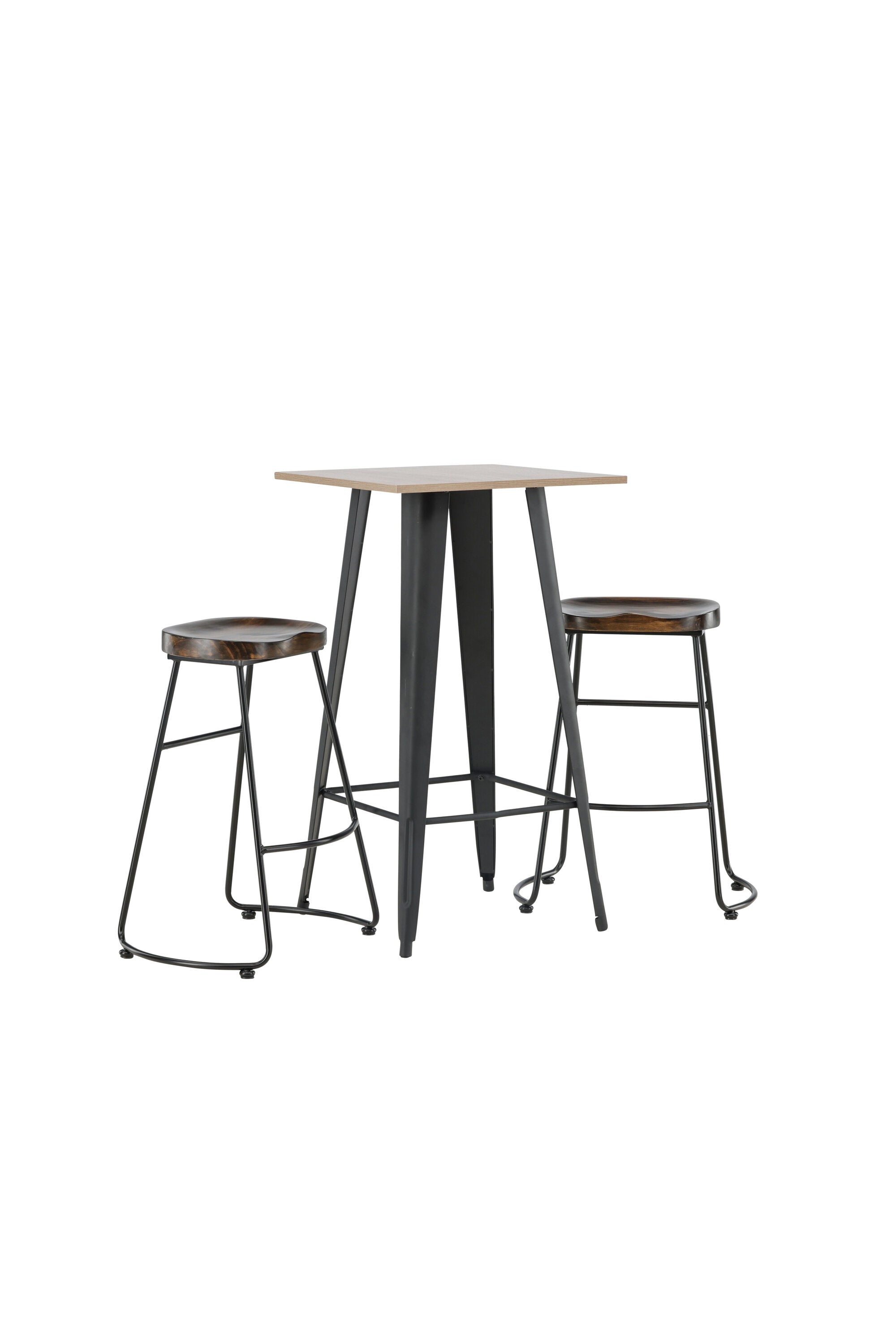 Barset Tempe + Ozark 60cm/2St. in Schwarz präsentiert im Onlineshop von KAQTU Design AG. Bartischset ist von Venture Home