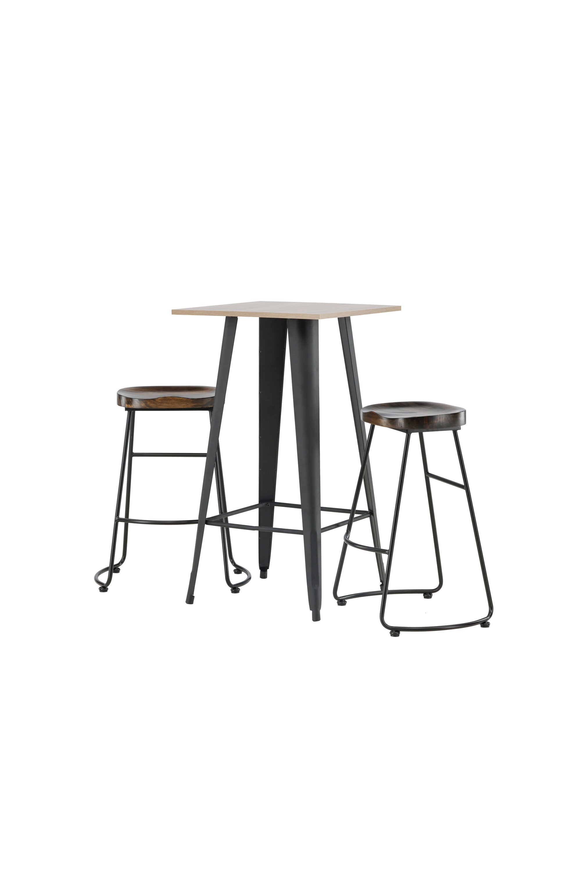 Barset Tempe + Ozark 60cm/2St. in Schwarz präsentiert im Onlineshop von KAQTU Design AG. Bartischset ist von Venture Home