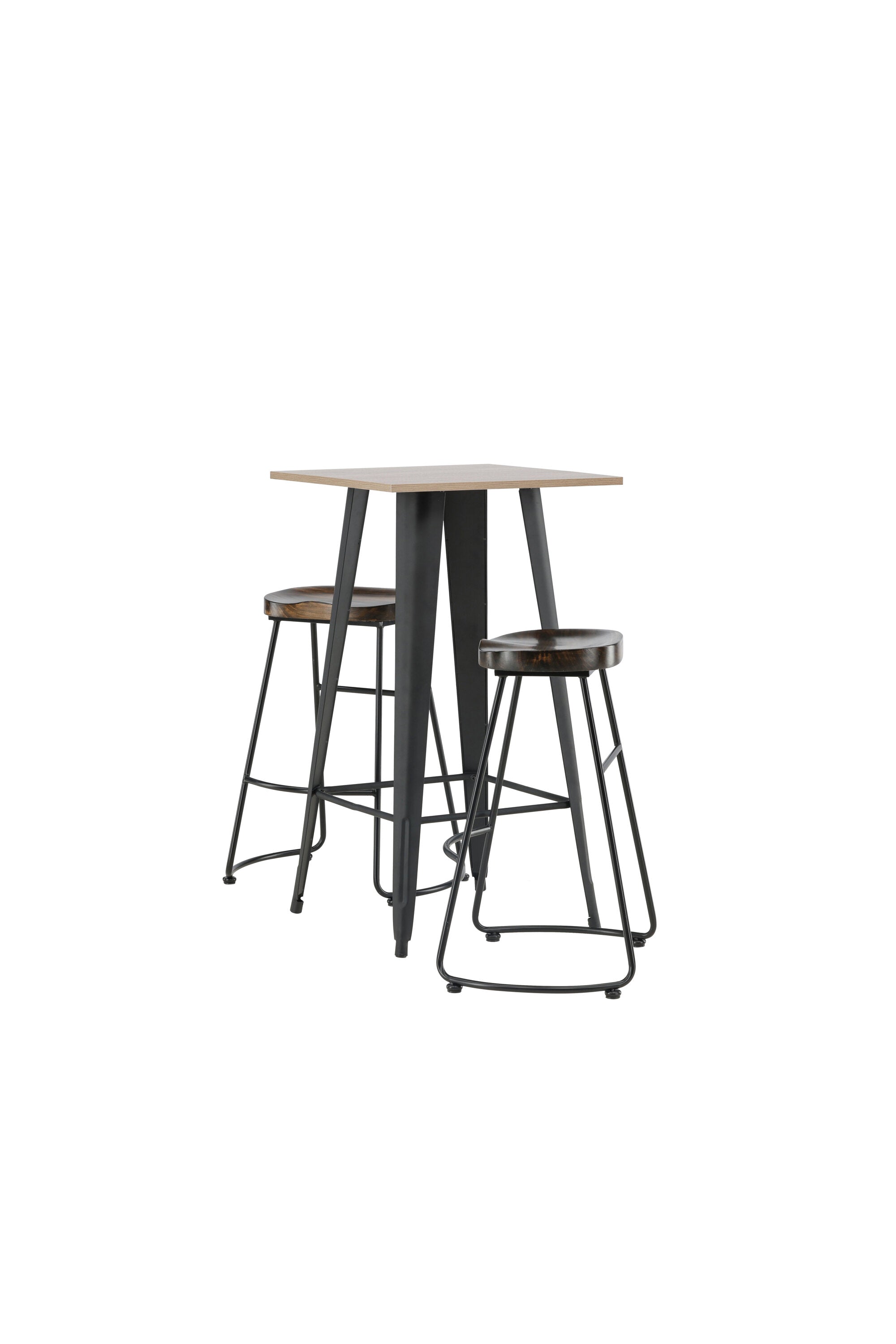 Barset Tempe + Ozark 60cm/2St. in Schwarz präsentiert im Onlineshop von KAQTU Design AG. Bartischset ist von Venture Home