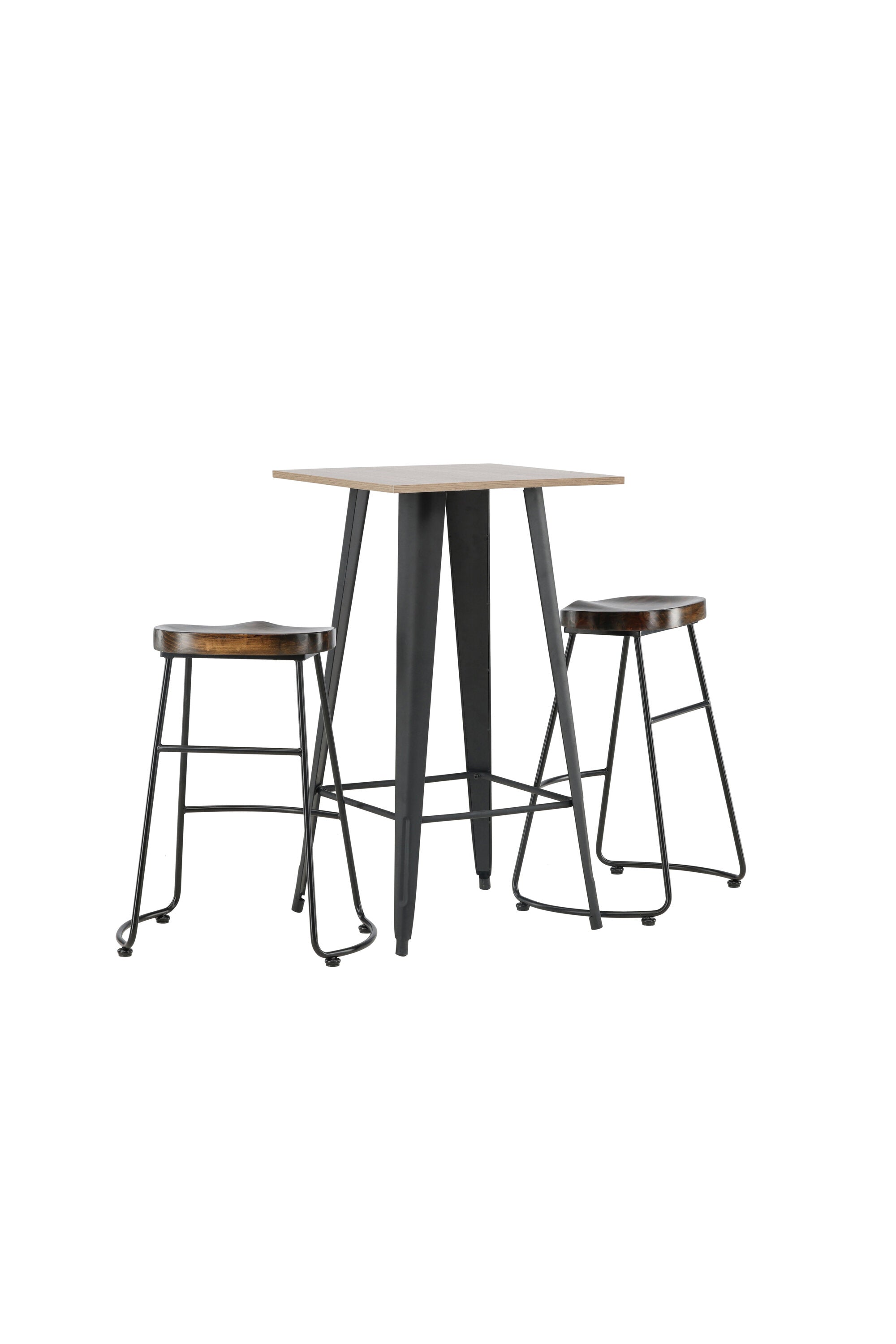 Barset Tempe + Ozark 60cm/2St. in Schwarz präsentiert im Onlineshop von KAQTU Design AG. Bartischset ist von Venture Home