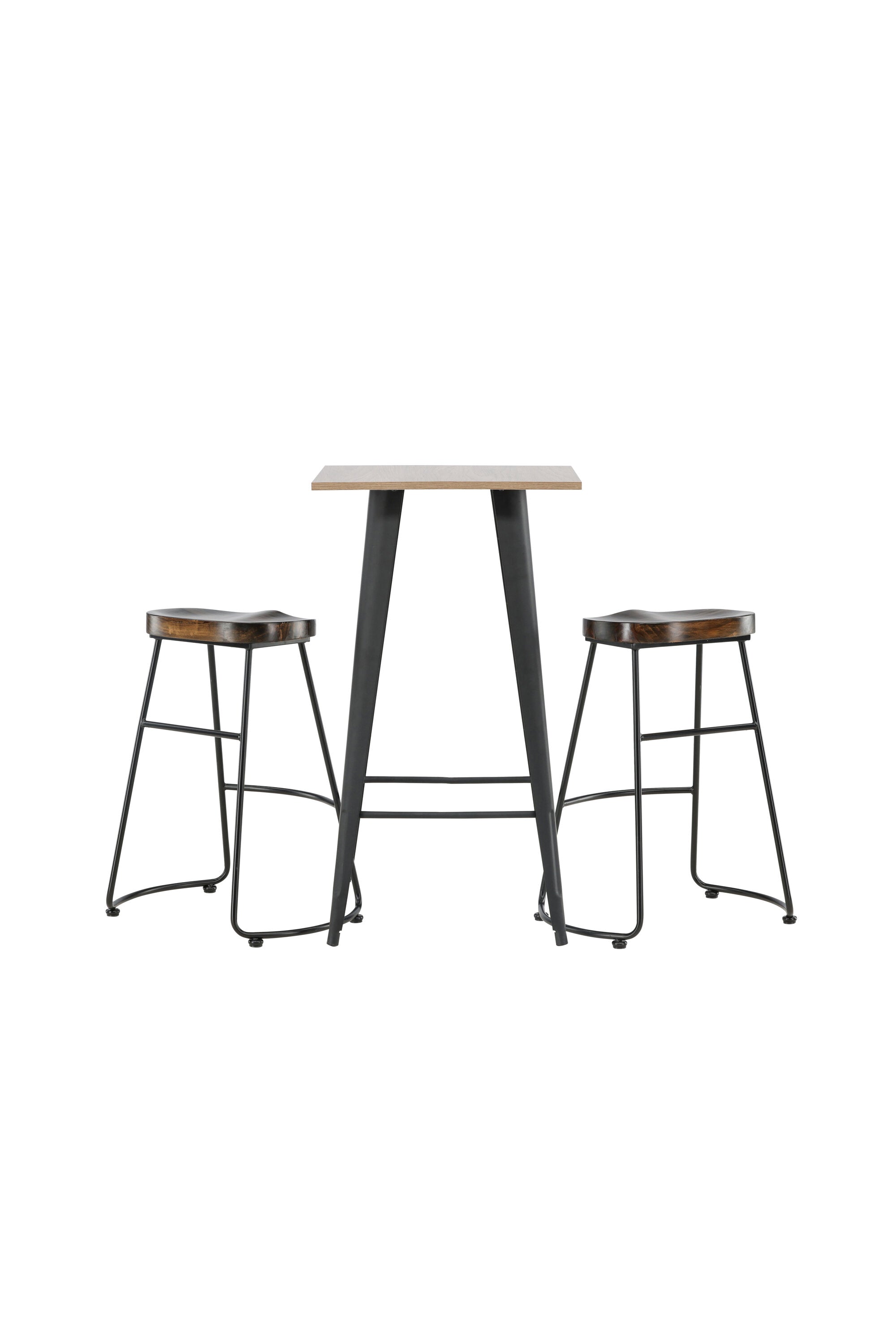 Barset Tempe + Ozark 60cm/2St. in Schwarz präsentiert im Onlineshop von KAQTU Design AG. Bartischset ist von Venture Home