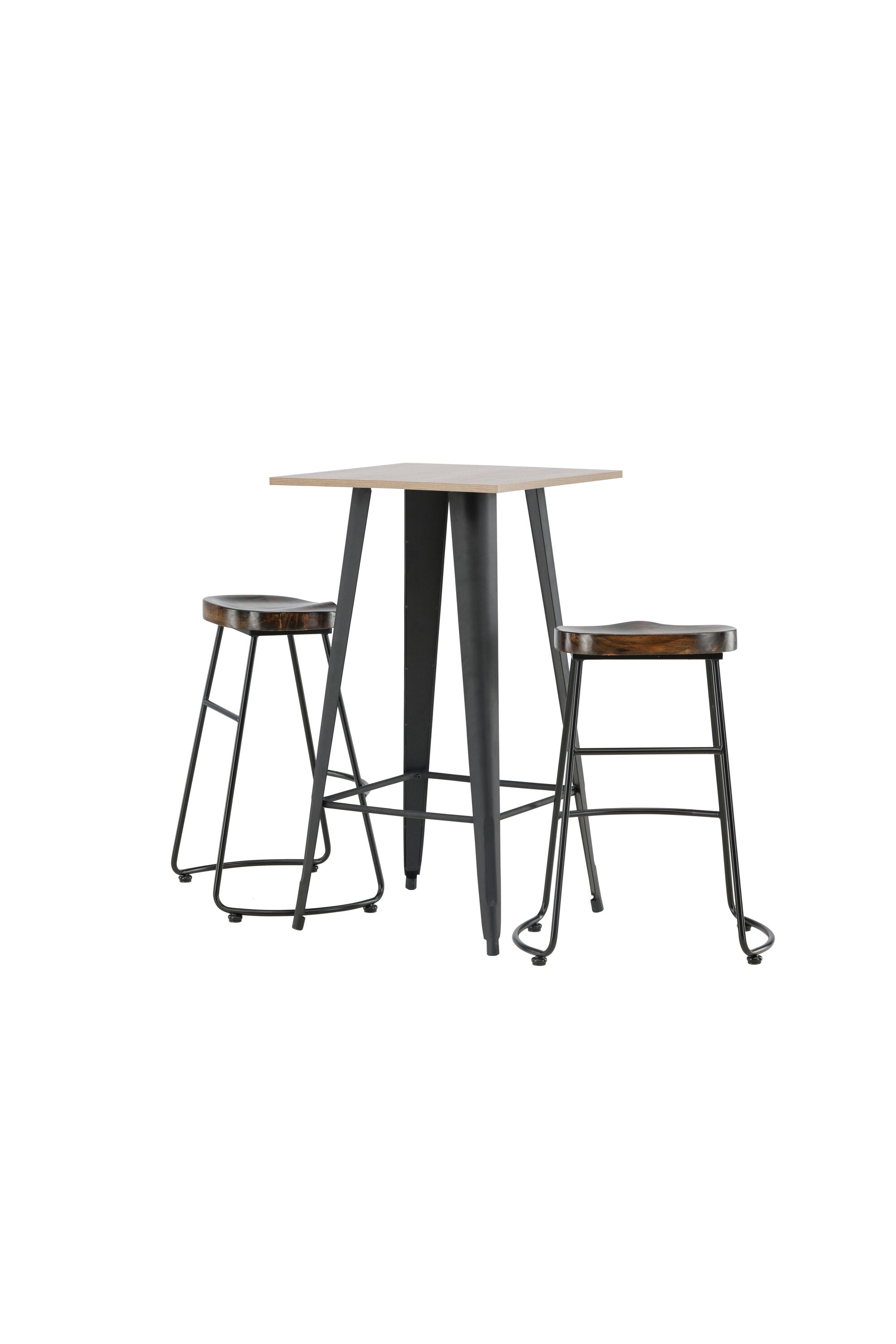Barset Tempe + Ozark 60cm/2St. in Schwarz präsentiert im Onlineshop von KAQTU Design AG. Bartischset ist von Venture Home