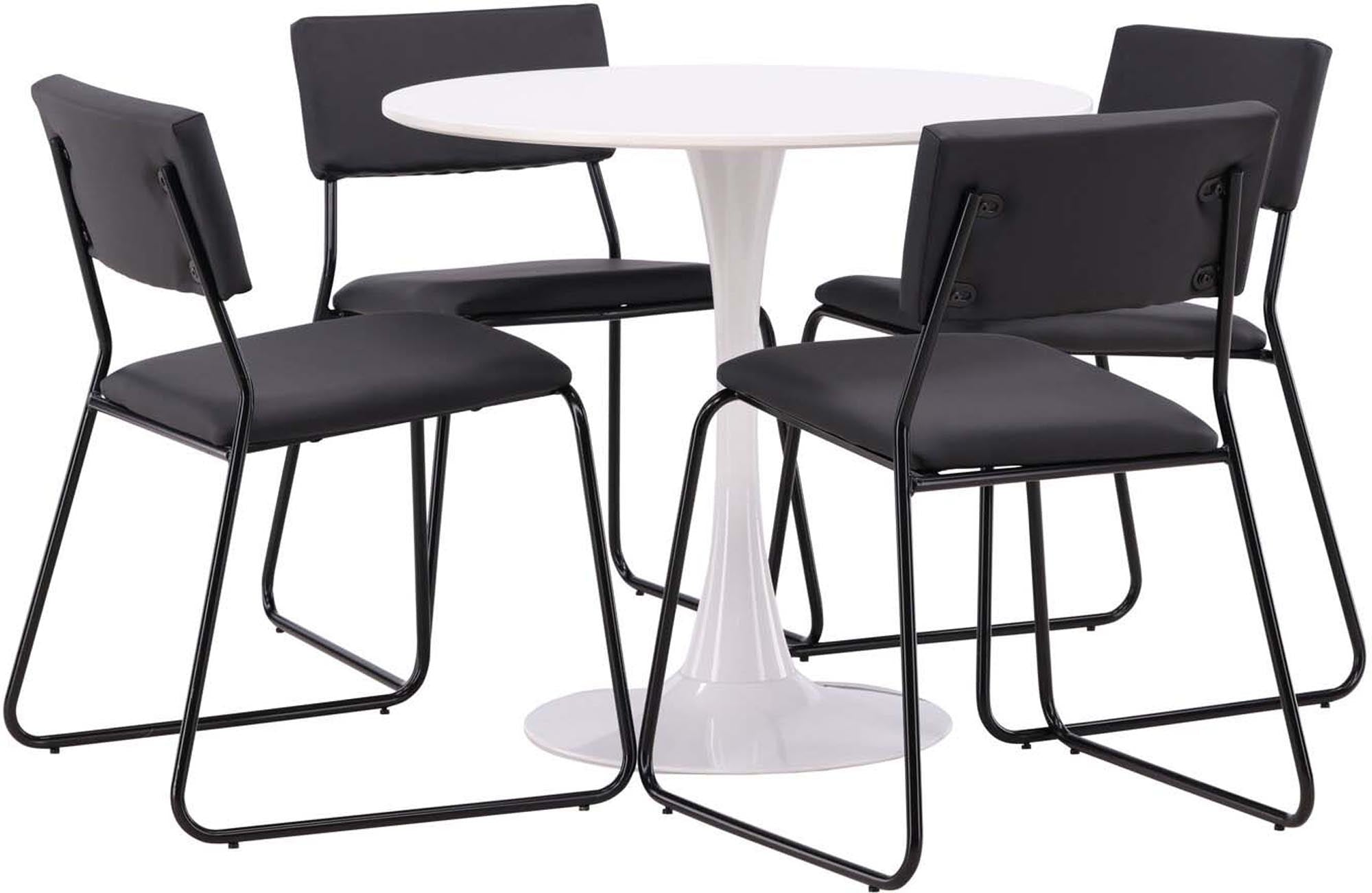 Elegantes Hamden Esszimmerset mit runden Kenth-Stühlen, perfekt für gesellige Abende und moderne Wohnräume.