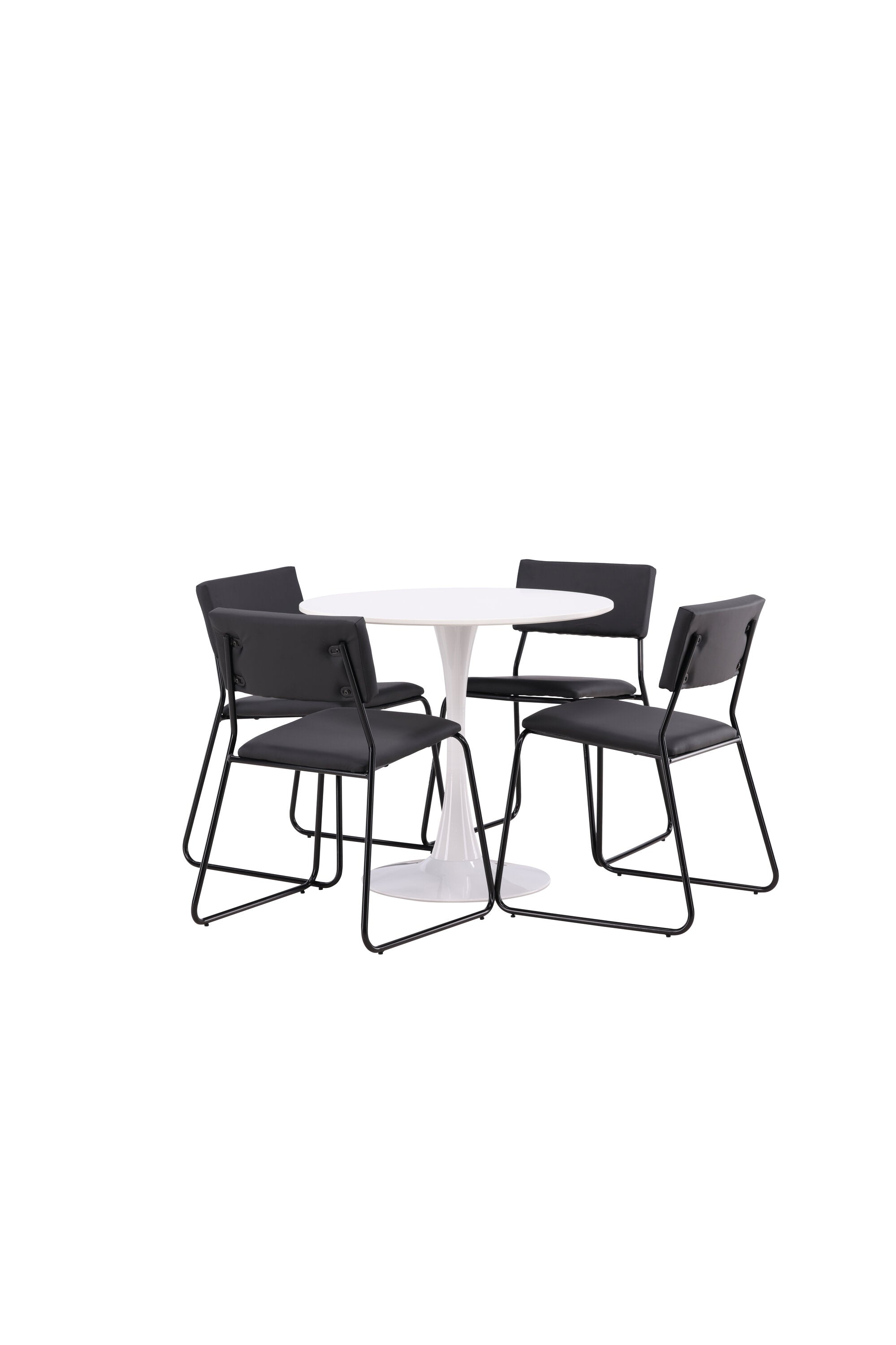 Hamden Esszimmerset + Kenth ⌀80cm/4St. in Schwarz präsentiert im Onlineshop von KAQTU Design AG. Esszimmerset ist von Venture Home