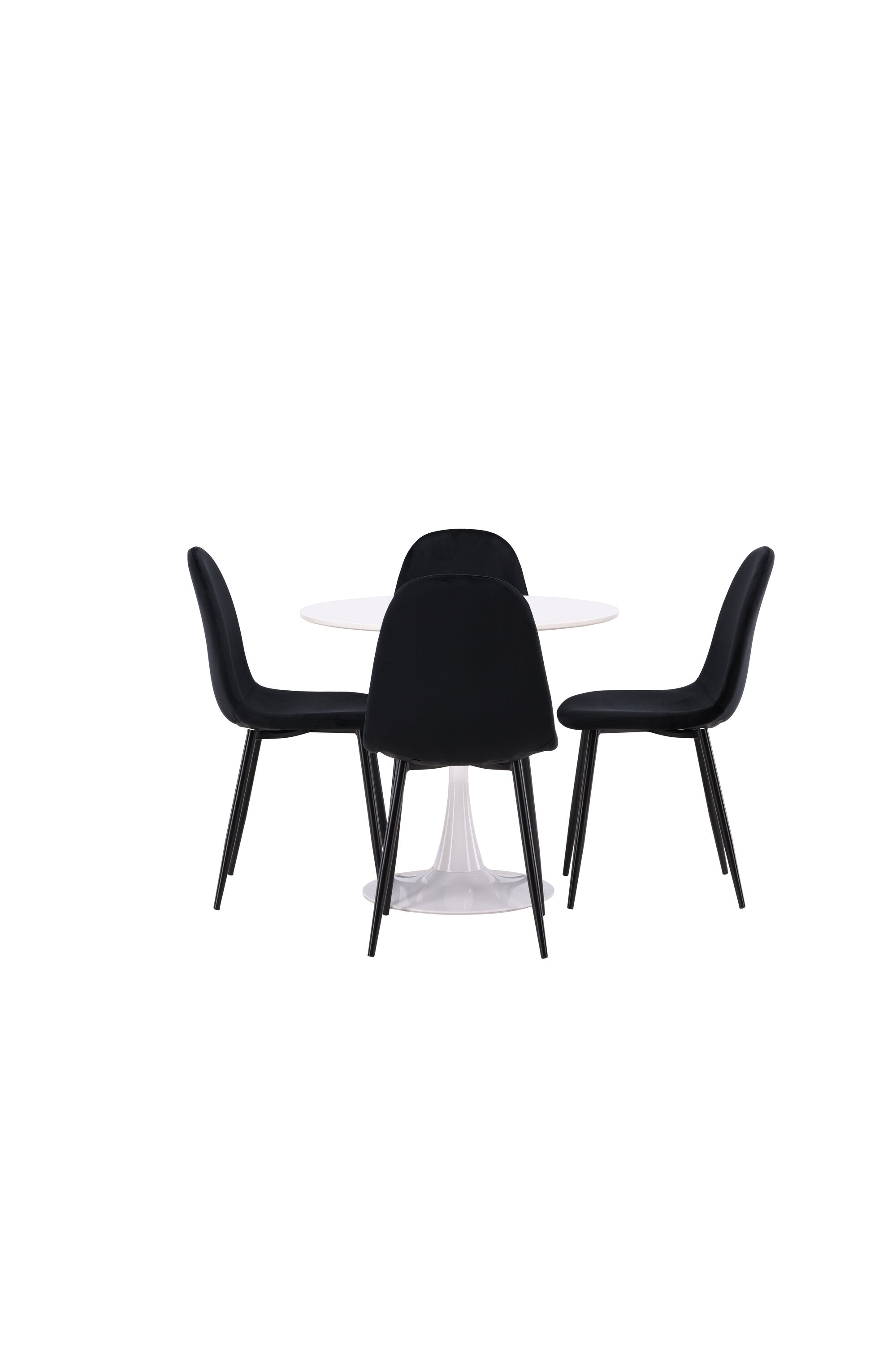 Hamden Esszimmerset + Polar ⌀80cm/4St. in Schwarz präsentiert im Onlineshop von KAQTU Design AG. Esszimmerset ist von Venture Home