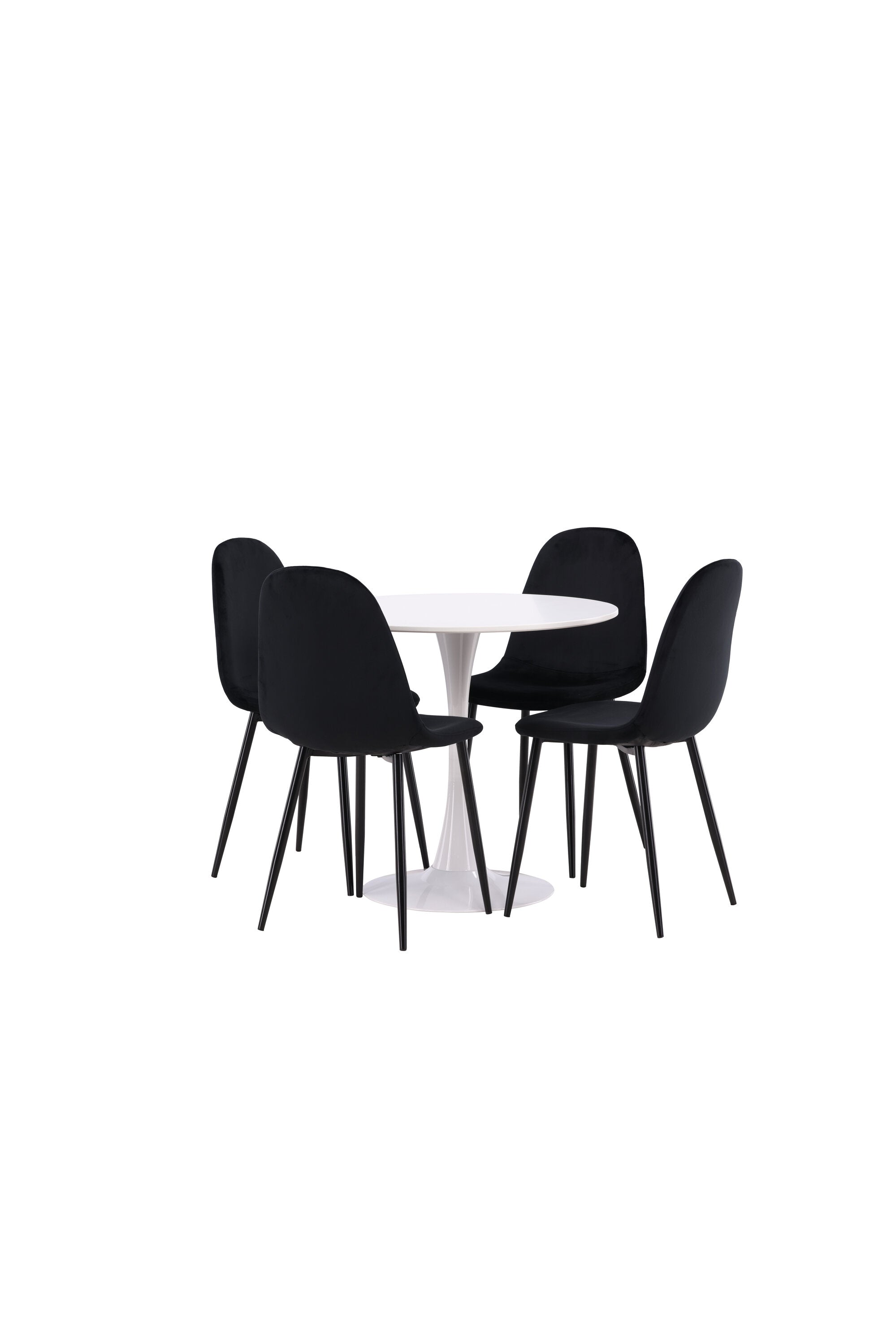 Hamden Esszimmerset + Polar ⌀80cm/4St. in Schwarz präsentiert im Onlineshop von KAQTU Design AG. Esszimmerset ist von Venture Home