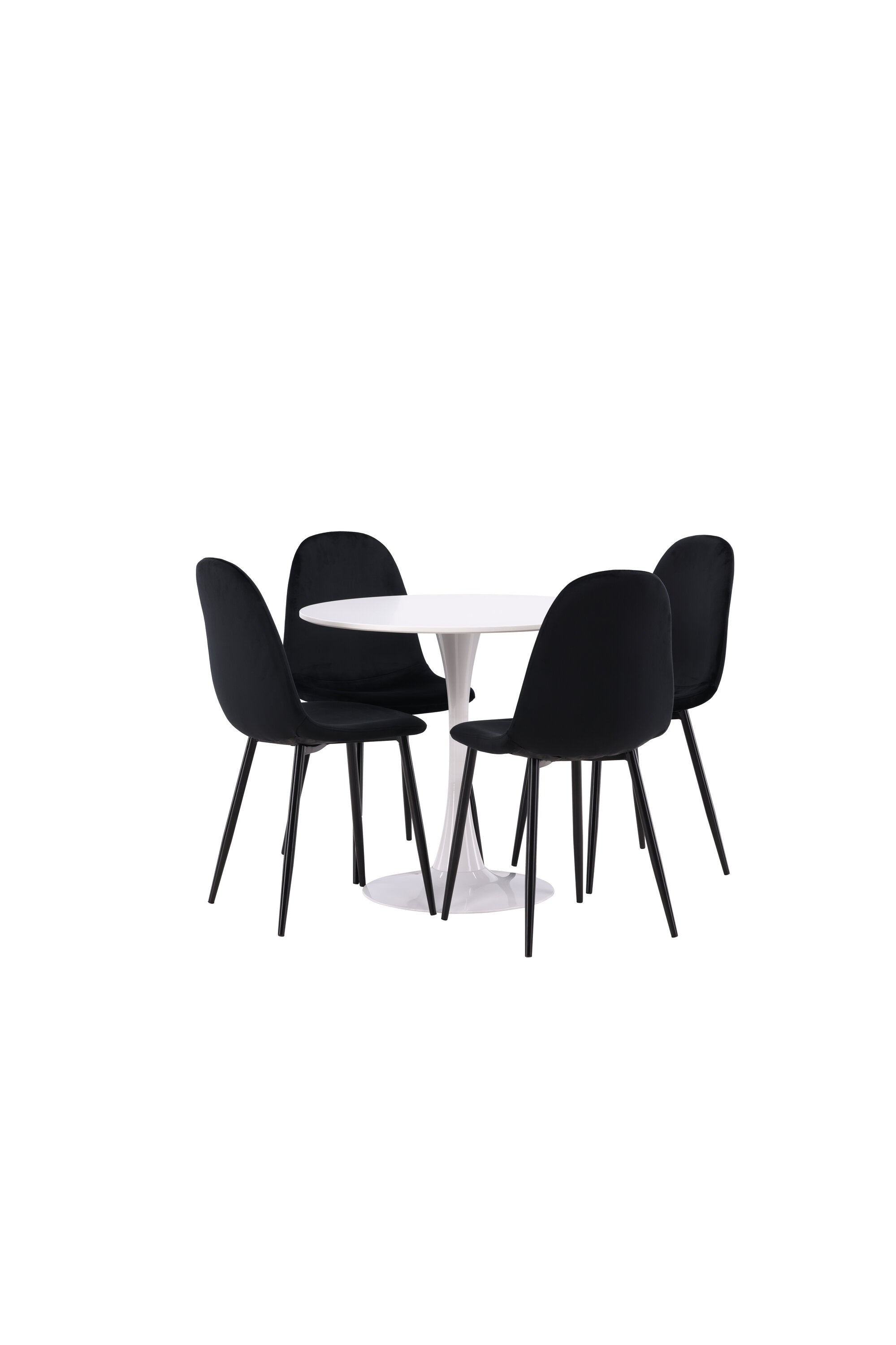 Hamden Esszimmerset + Polar ⌀80cm/4St. in Schwarz präsentiert im Onlineshop von KAQTU Design AG. Esszimmerset ist von Venture Home