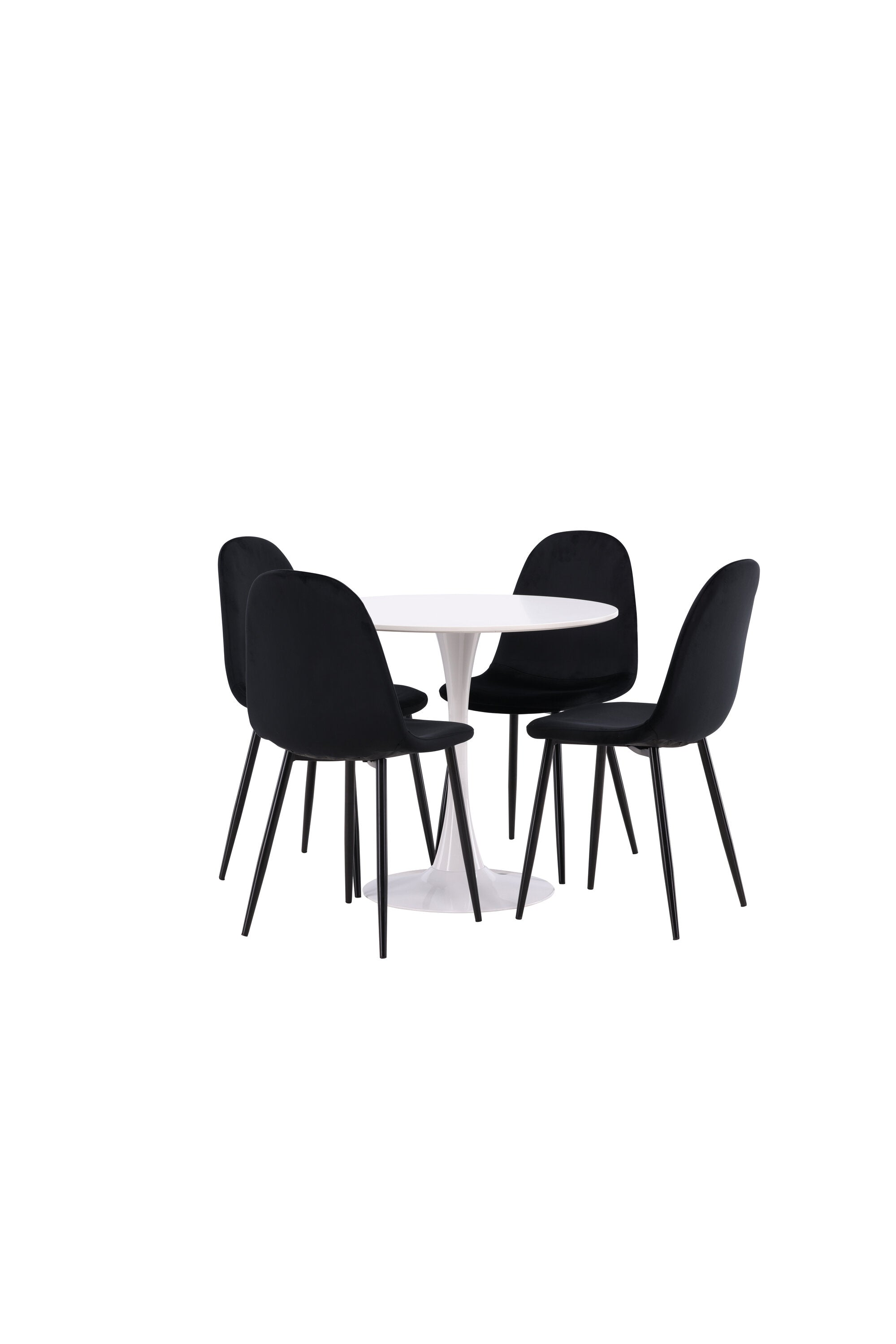 Hamden Esszimmerset + Polar ⌀80cm/4St. in Schwarz präsentiert im Onlineshop von KAQTU Design AG. Esszimmerset ist von Venture Home