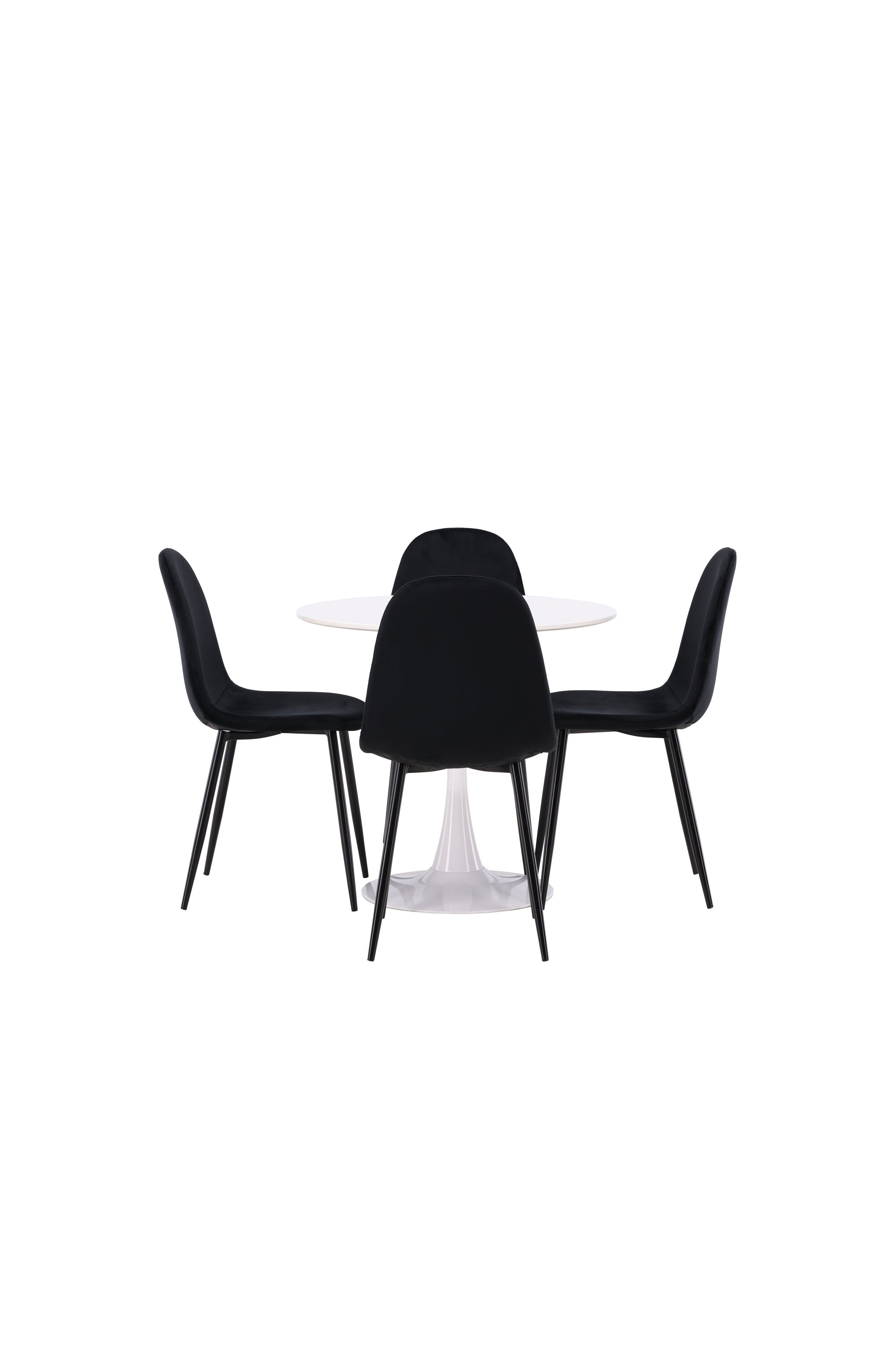 Hamden Esszimmerset + Polar ⌀80cm/4St. in Schwarz präsentiert im Onlineshop von KAQTU Design AG. Esszimmerset ist von Venture Home