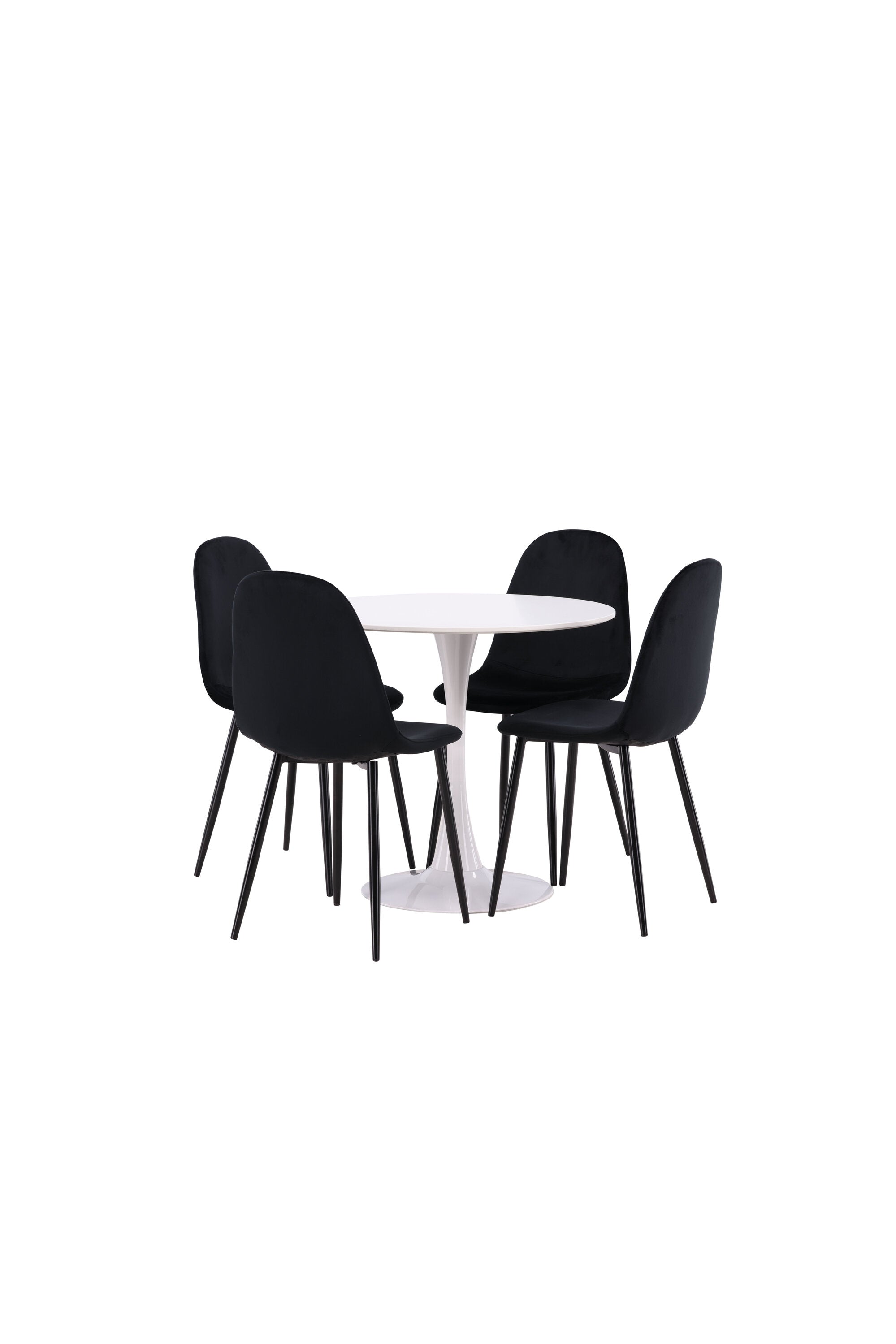 Hamden Esszimmerset + Polar ⌀80cm/4St. in Schwarz präsentiert im Onlineshop von KAQTU Design AG. Esszimmerset ist von Venture Home
