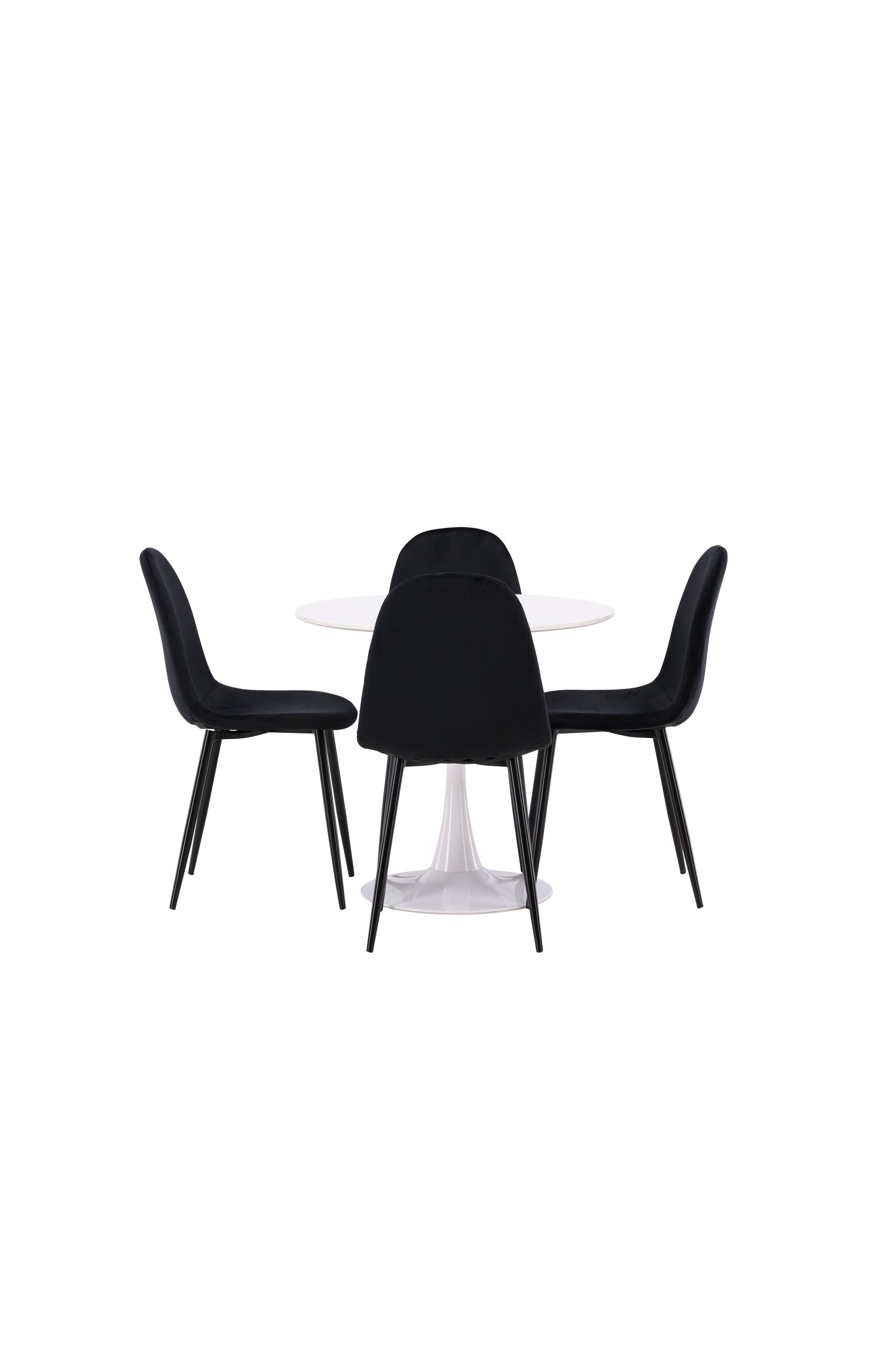 Hamden Esszimmerset + Polar ⌀80cm/4St. in Schwarz präsentiert im Onlineshop von KAQTU Design AG. Esszimmerset ist von Venture Home