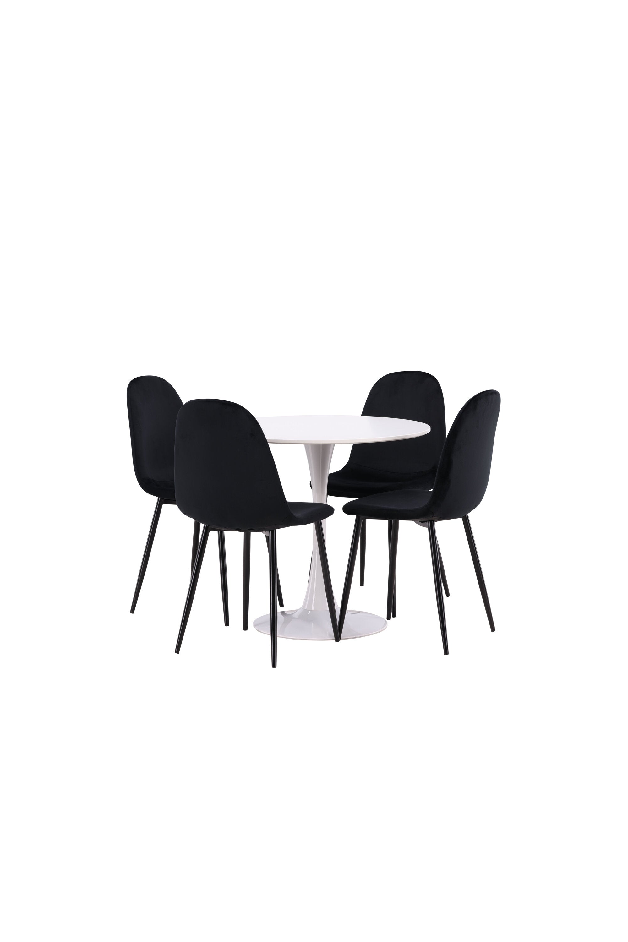 Hamden Esszimmerset + Polar ⌀80cm/4St. in Schwarz präsentiert im Onlineshop von KAQTU Design AG. Esszimmerset ist von Venture Home