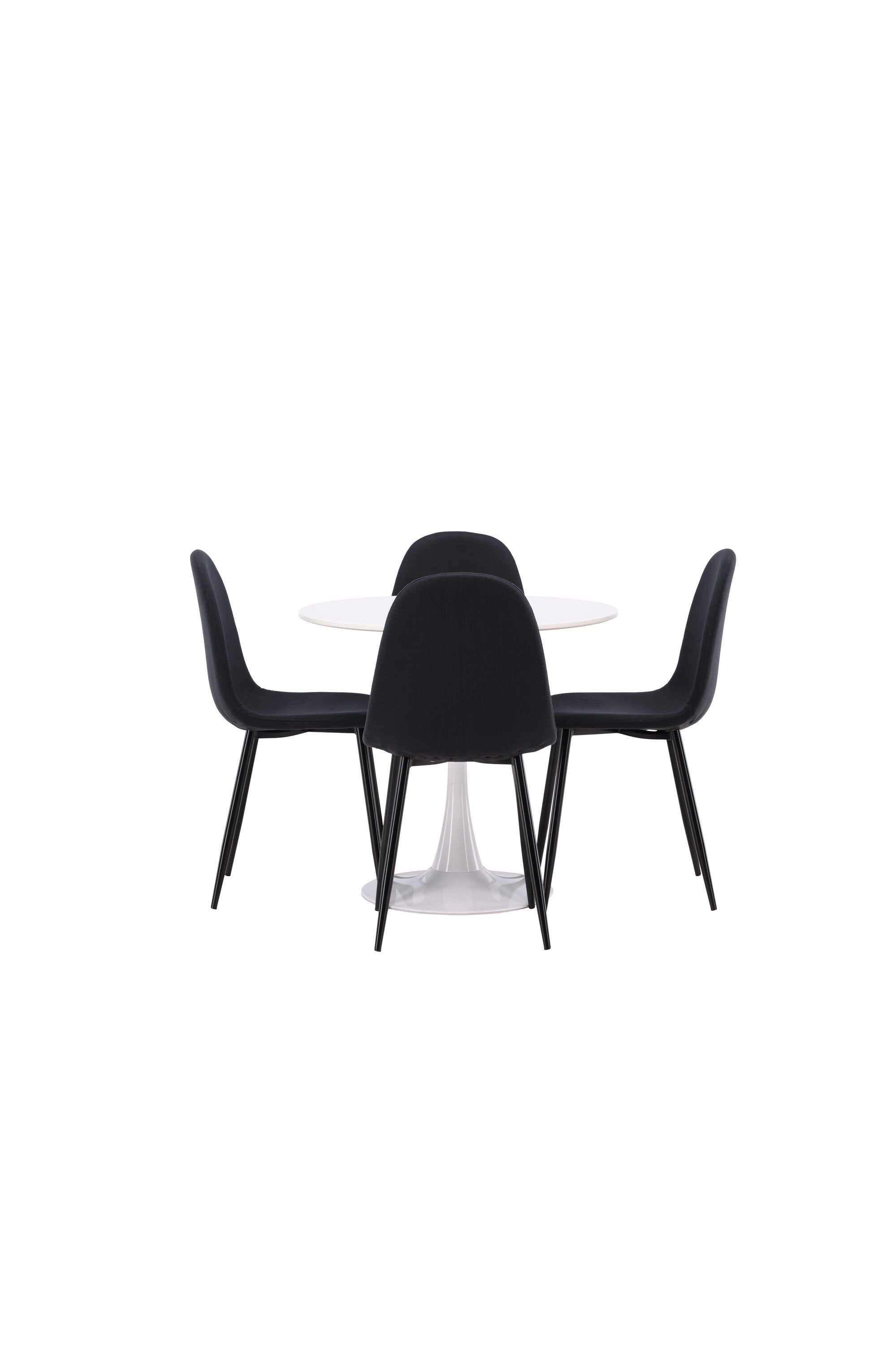 Hamden Esszimmerset + Polar ⌀80cm/4St. in Schwarz präsentiert im Onlineshop von KAQTU Design AG. Esszimmerset ist von Venture Home