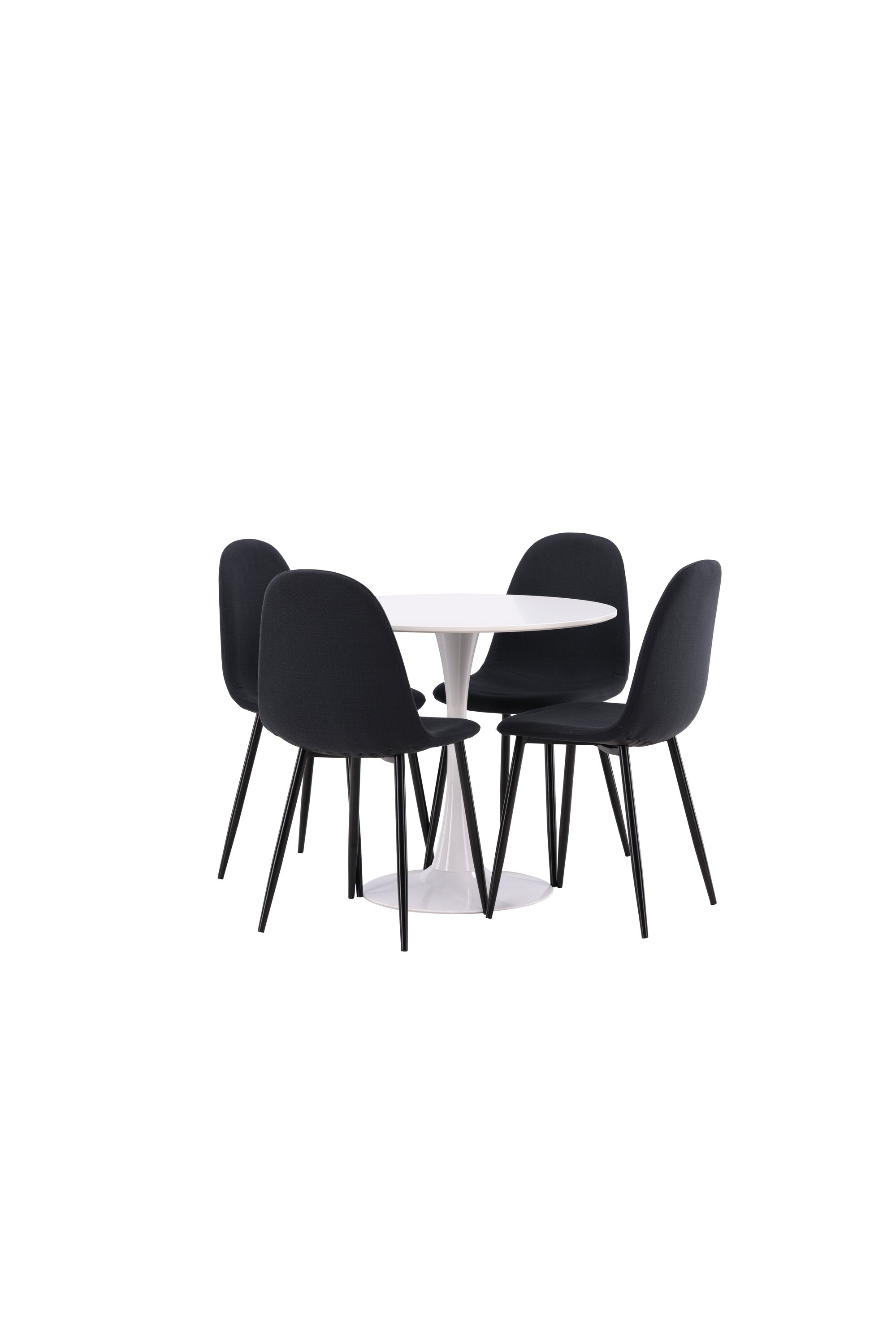 Hamden Esszimmerset + Polar ⌀80cm/4St. in Schwarz präsentiert im Onlineshop von KAQTU Design AG. Esszimmerset ist von Venture Home