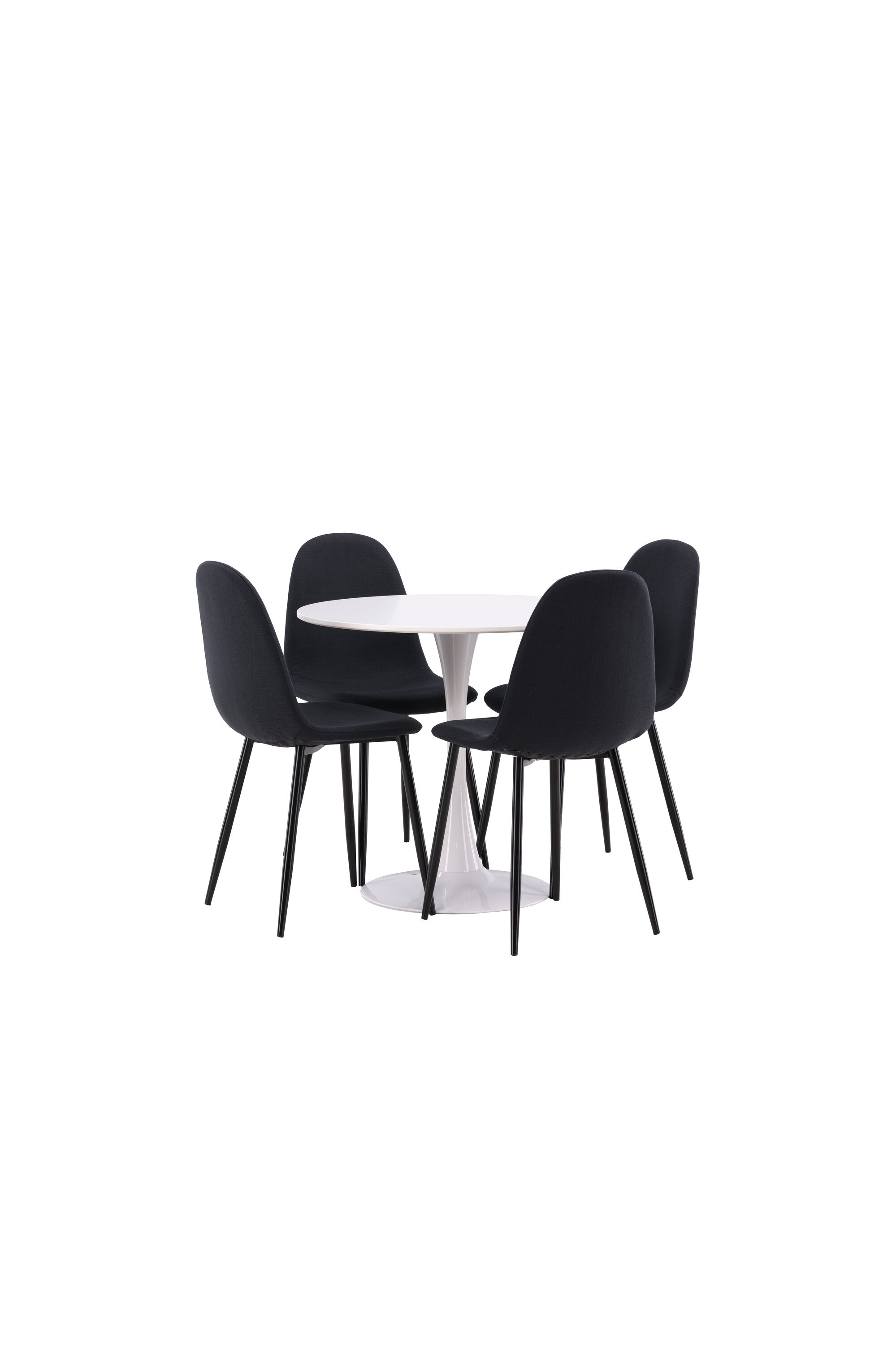 Hamden Esszimmerset + Polar ⌀80cm/4St. in Schwarz präsentiert im Onlineshop von KAQTU Design AG. Esszimmerset ist von Venture Home