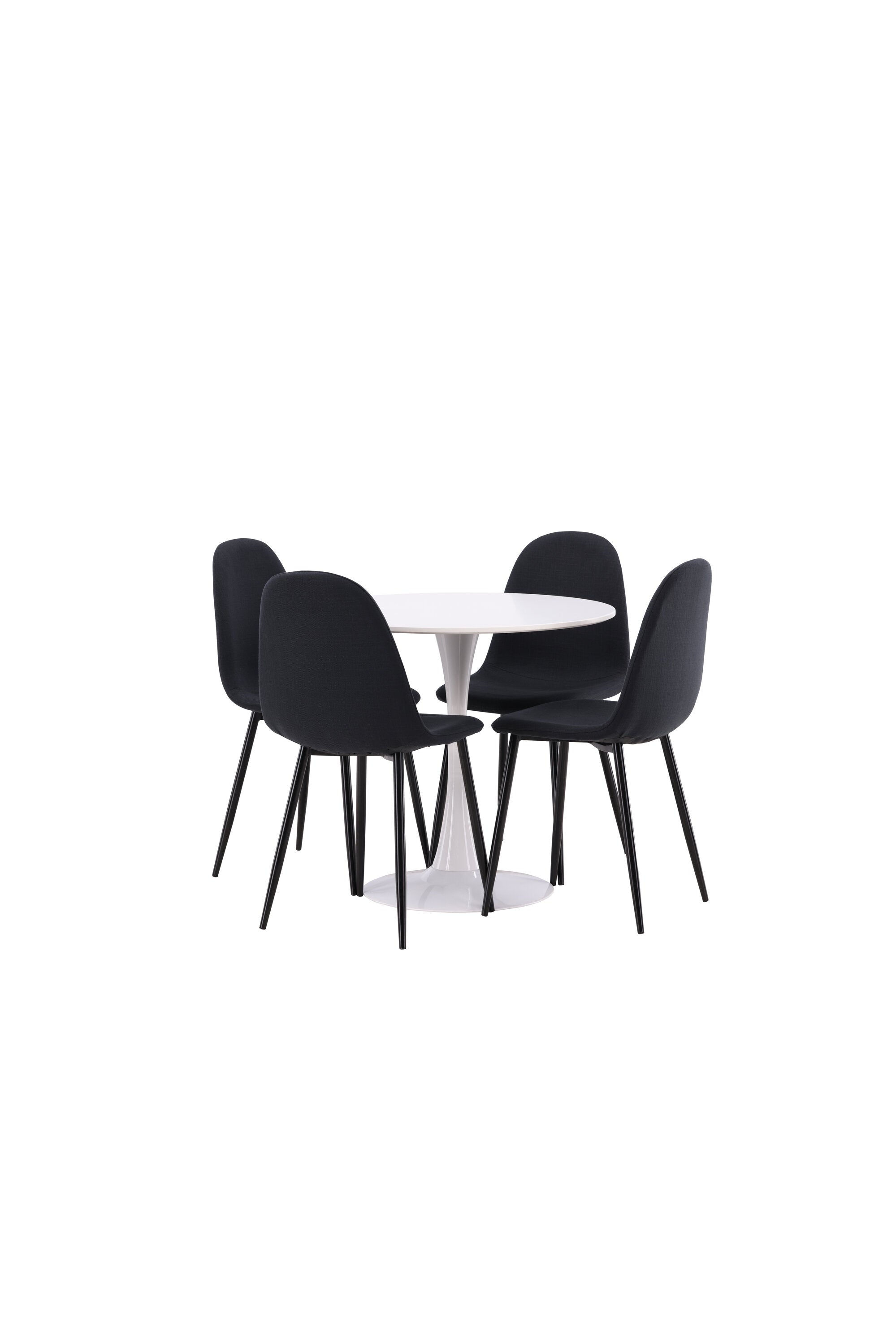 Hamden Esszimmerset + Polar ⌀80cm/4St. in Schwarz präsentiert im Onlineshop von KAQTU Design AG. Esszimmerset ist von Venture Home