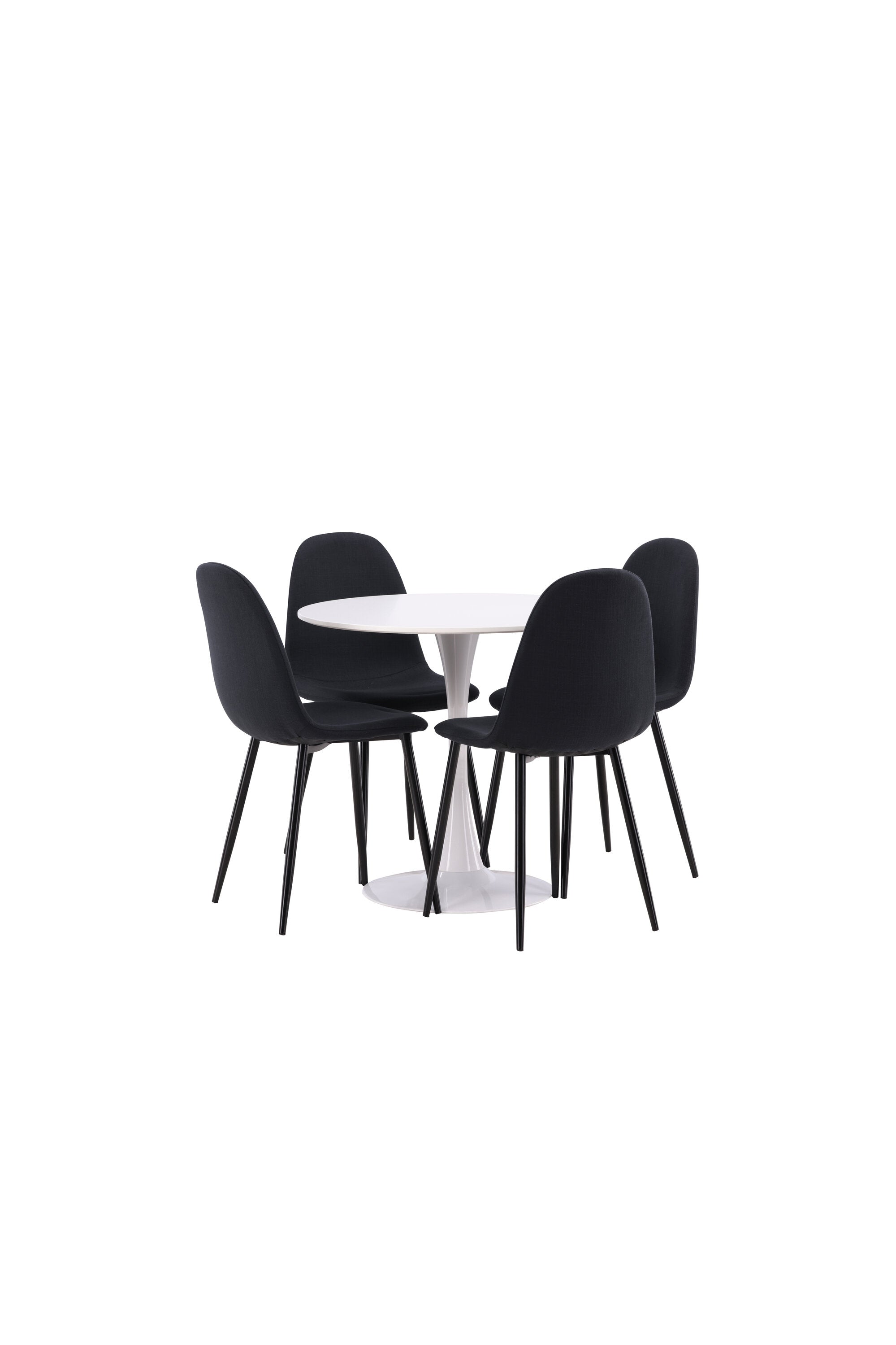 Hamden Esszimmerset + Polar ⌀80cm/4St. in Schwarz präsentiert im Onlineshop von KAQTU Design AG. Esszimmerset ist von Venture Home