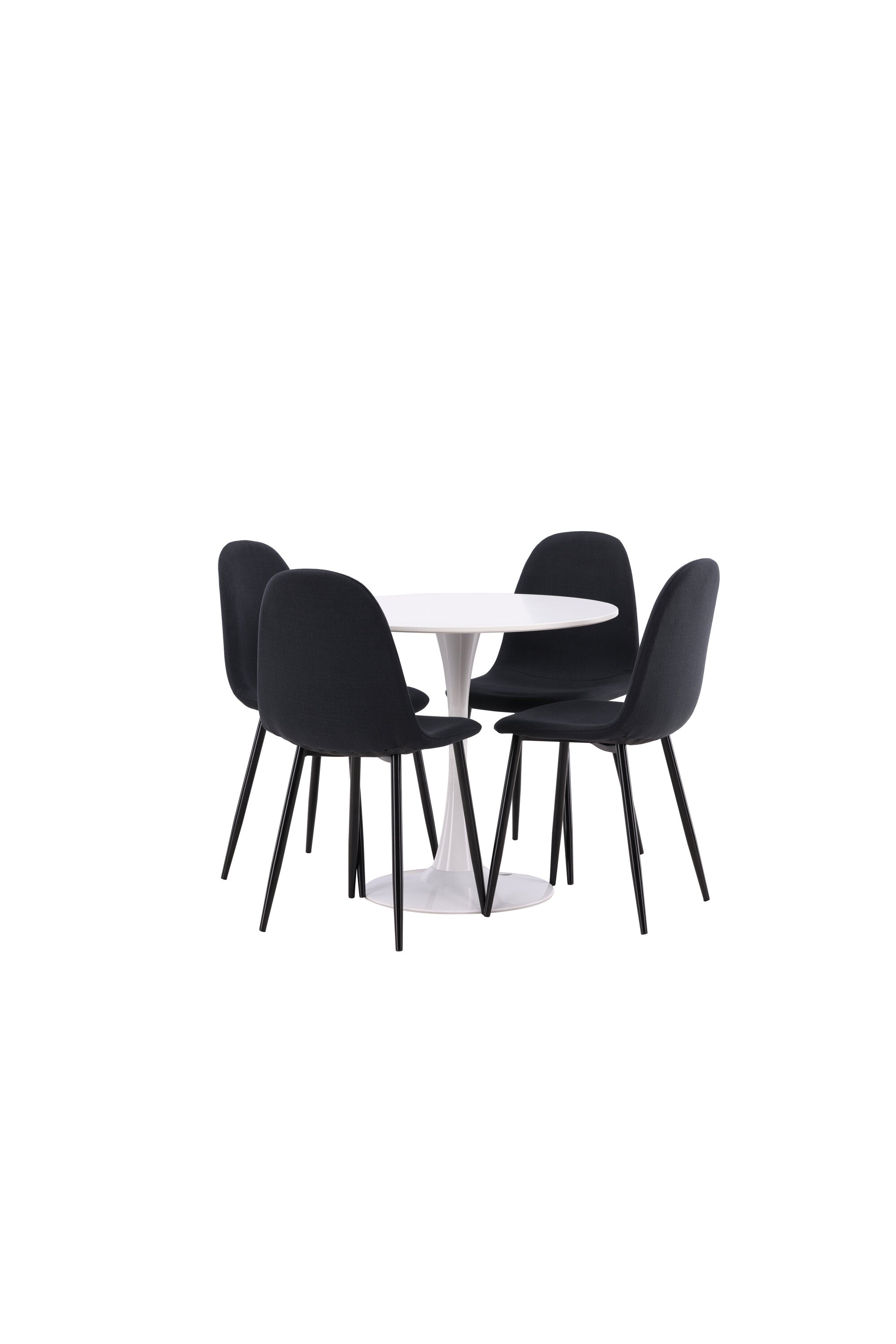 Hamden Esszimmerset + Polar ⌀80cm/4St. in Schwarz präsentiert im Onlineshop von KAQTU Design AG. Esszimmerset ist von Venture Home