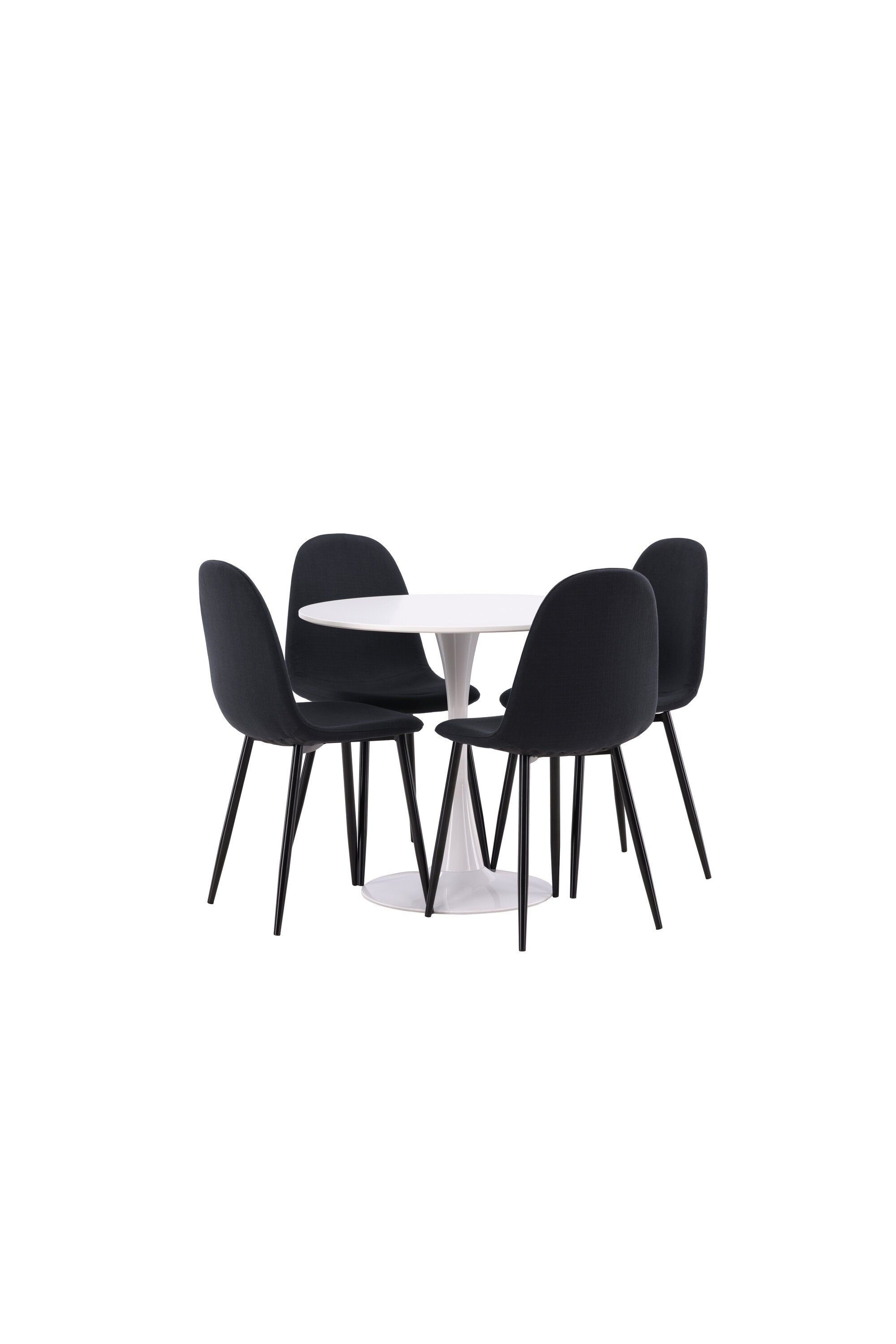 Hamden Esszimmerset + Polar ⌀80cm/4St. in Schwarz präsentiert im Onlineshop von KAQTU Design AG. Esszimmerset ist von Venture Home