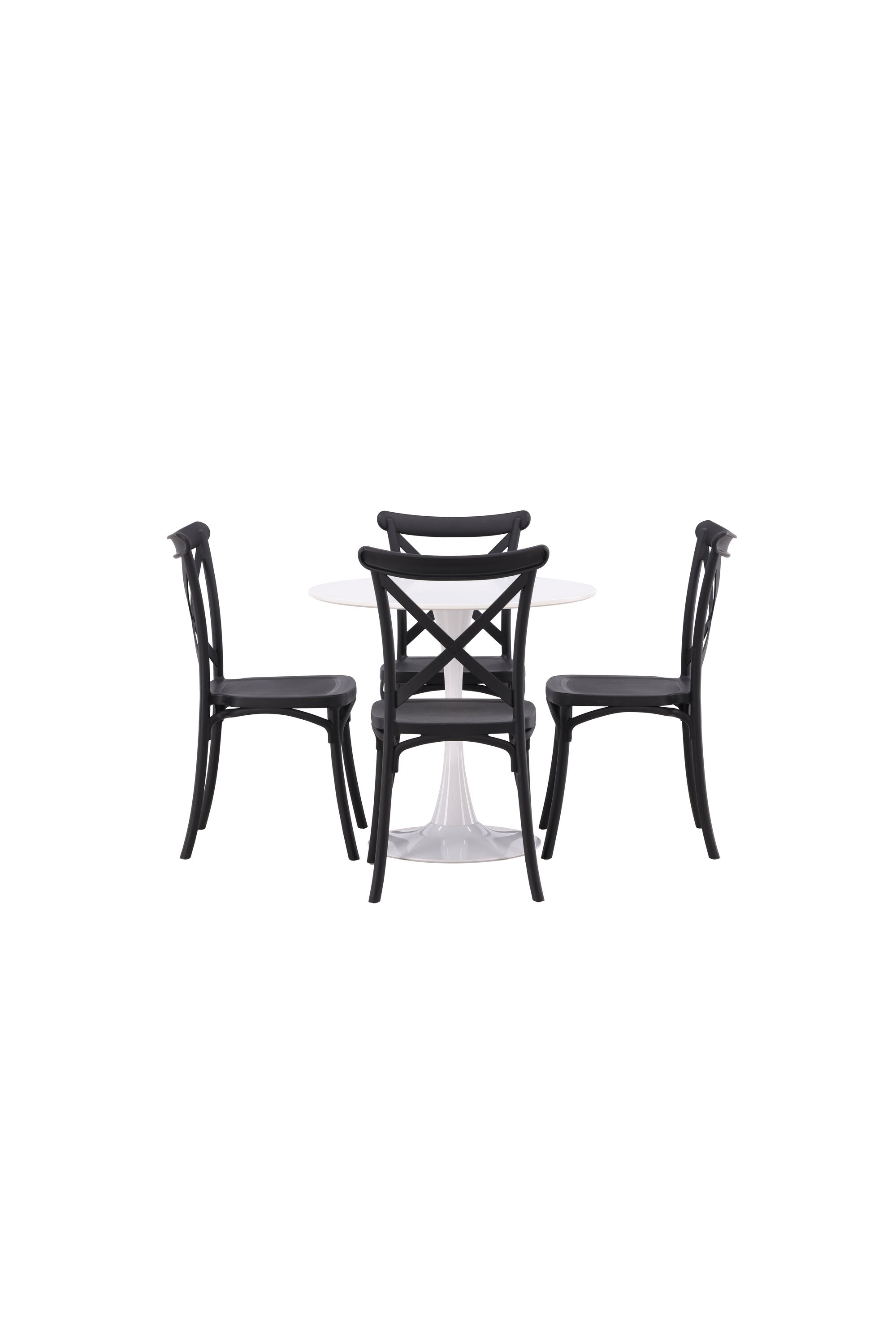 Hamden Esszimmerset + Crosett ⌀80cm/4St. in Schwarz präsentiert im Onlineshop von KAQTU Design AG. Esszimmerset ist von Venture Home