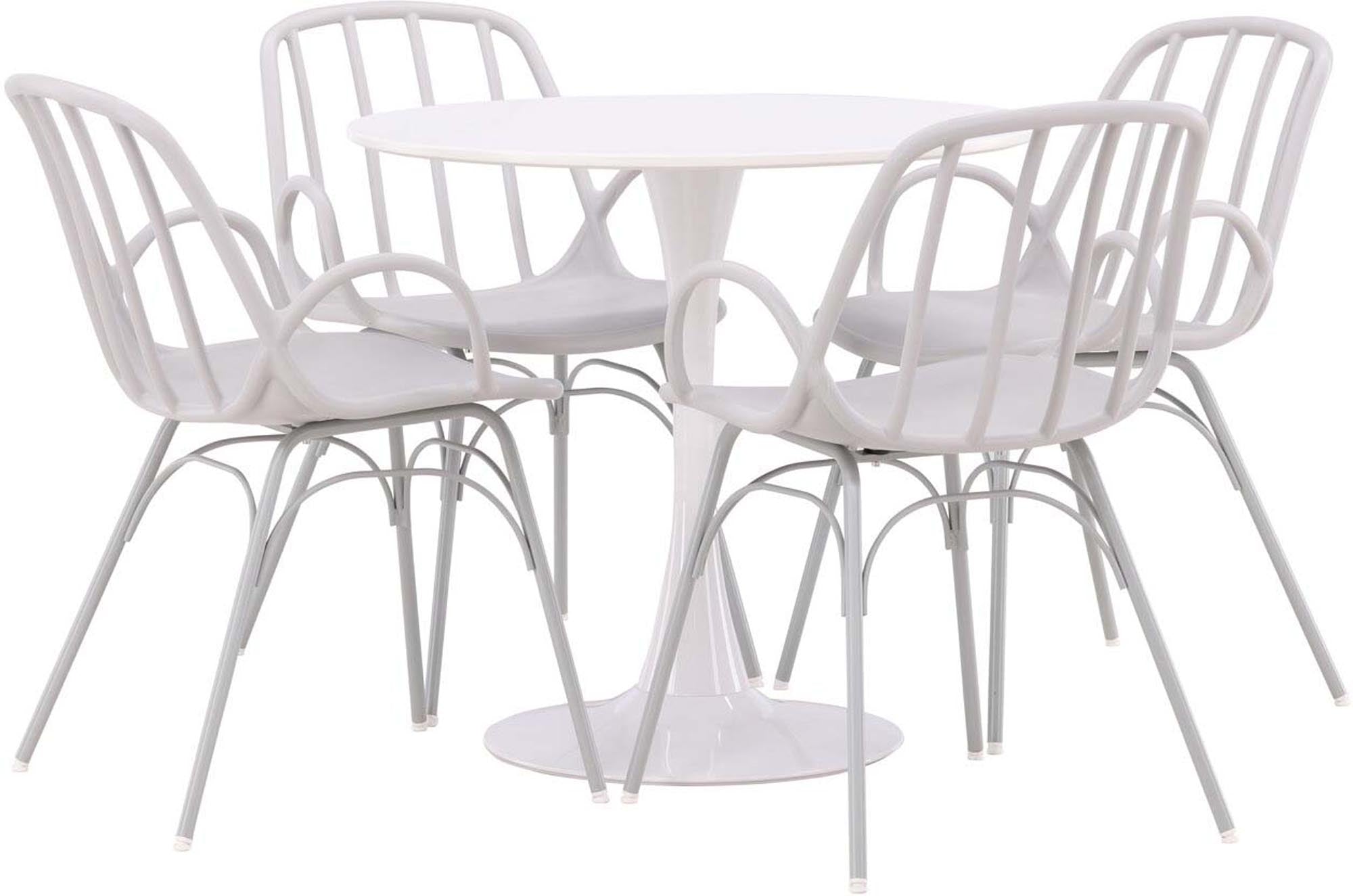 Stilvolles Hamden Set mit Dyrön Tisch, ideal für kleine Räume.