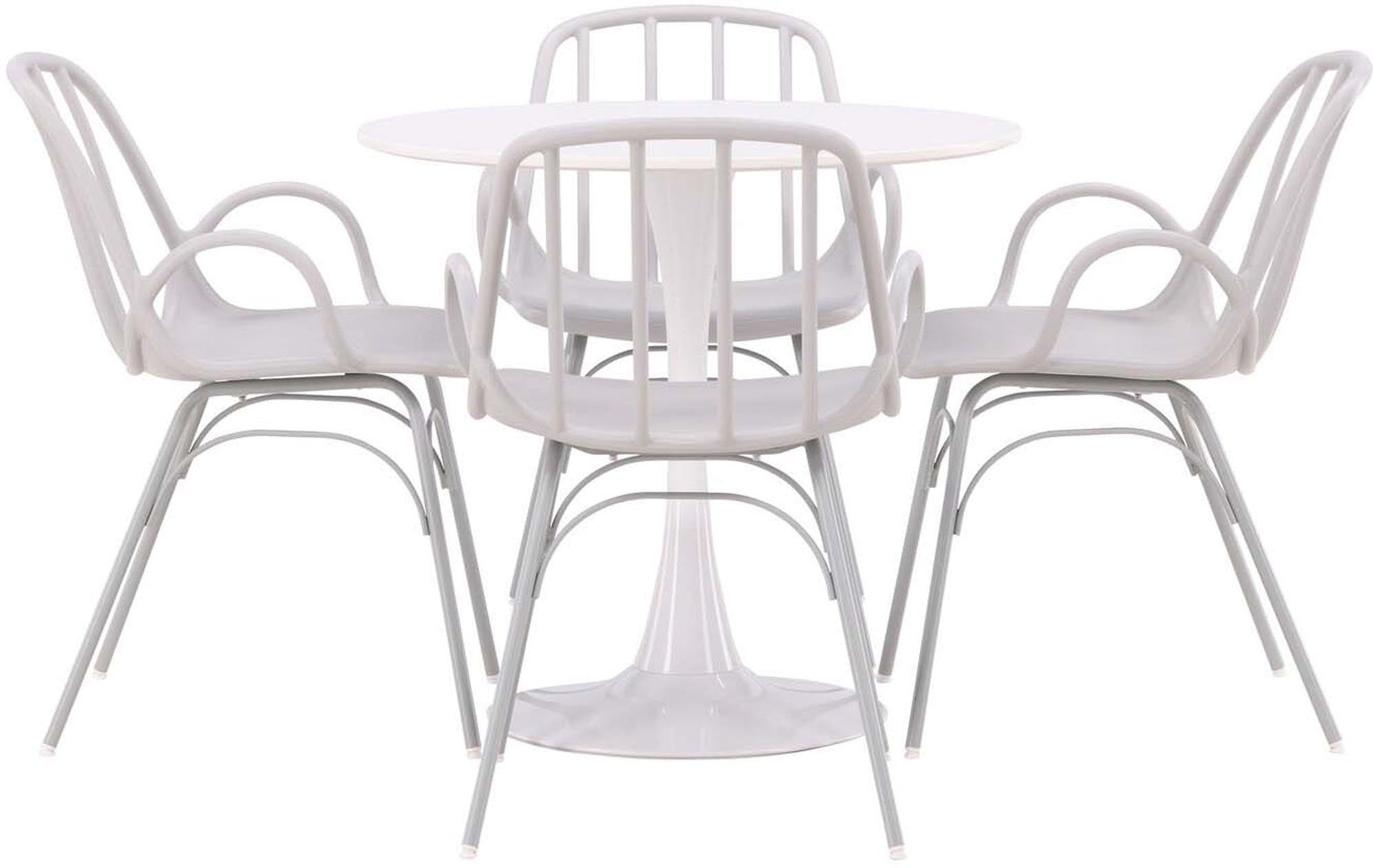 Kompaktes Hamden Set mit Dyrön Tisch, perfekt für moderne Esszimmer.