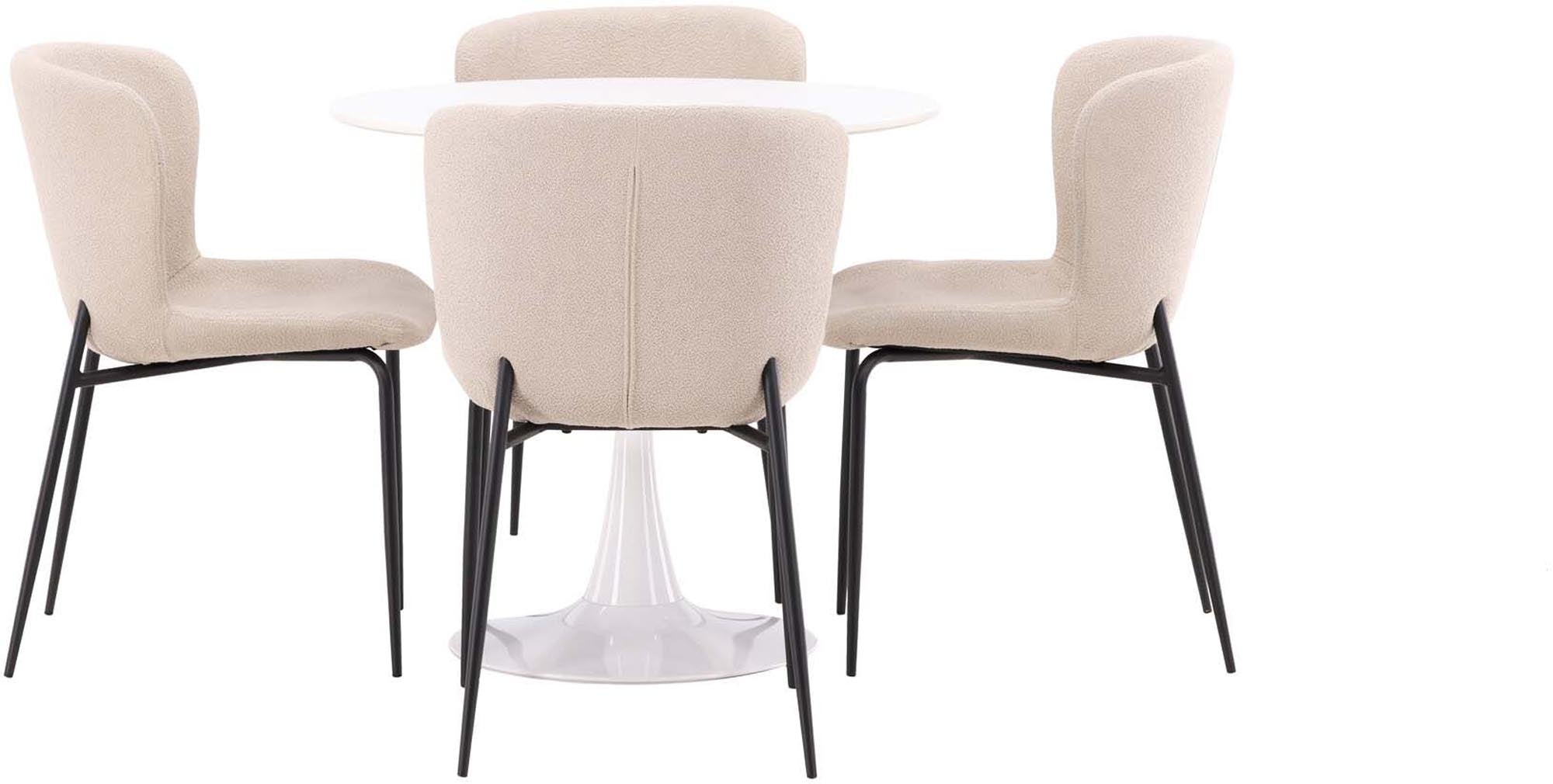 Kompaktes Hamden Esszimmerset mit Modesto Tisch, perfekt für 4 Personen.