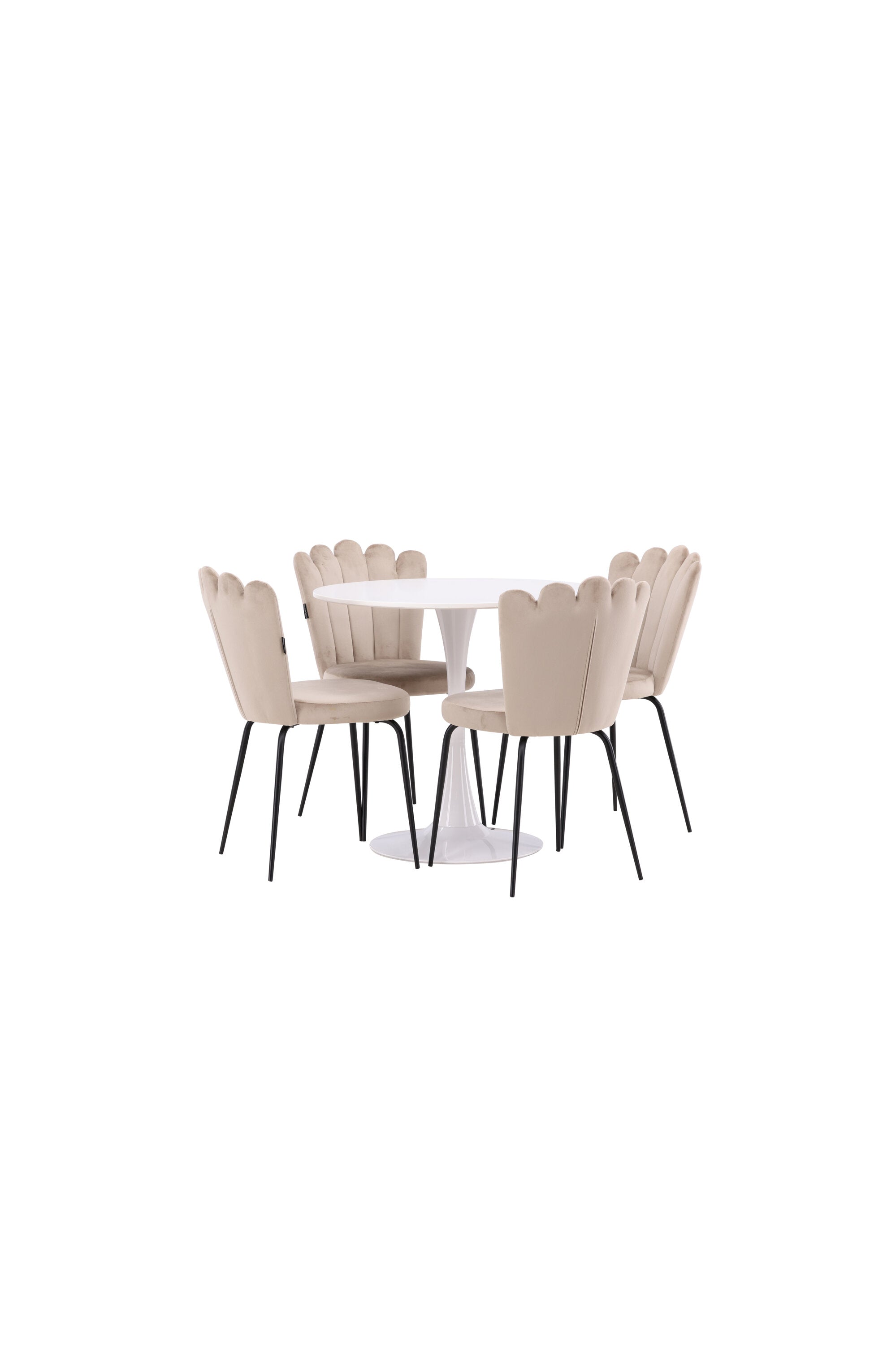 Hamden Esszimmerset + Limhamn Light ⌀80cm/4St. in Beige präsentiert im Onlineshop von KAQTU Design AG. Esszimmerset ist von Venture Home