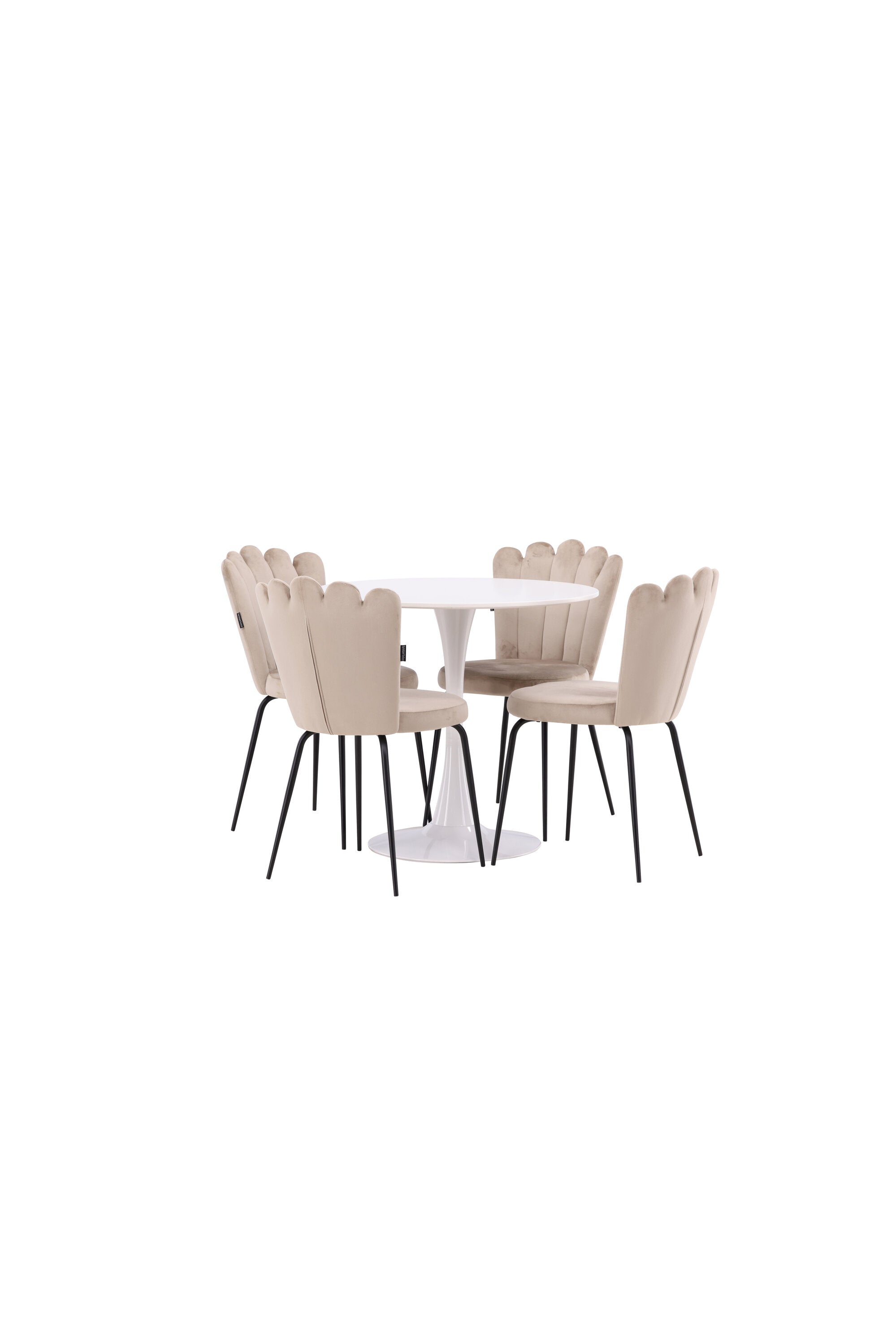 Hamden Esszimmerset + Limhamn Light ⌀80cm/4St. in Beige präsentiert im Onlineshop von KAQTU Design AG. Esszimmerset ist von Venture Home