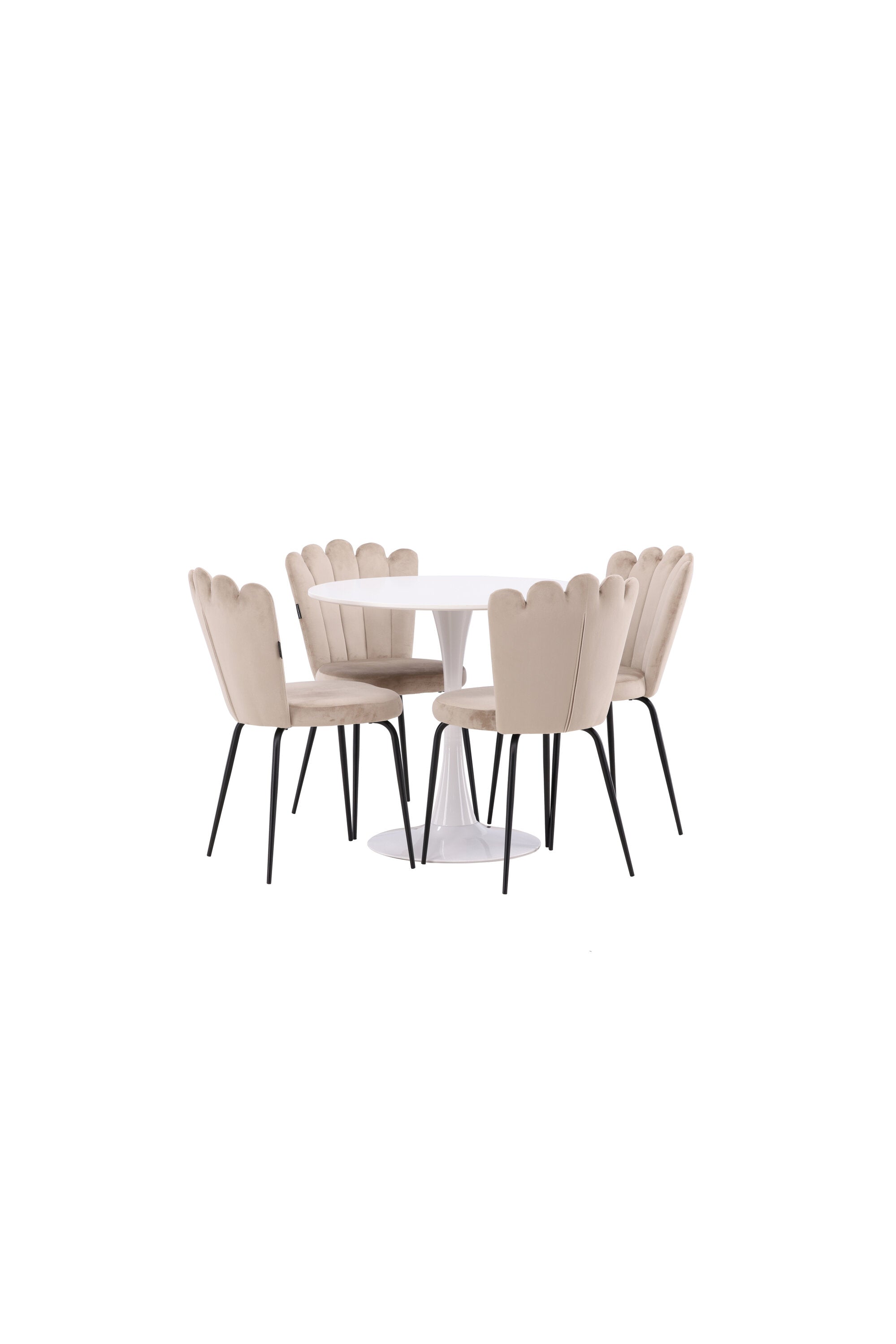 Hamden Esszimmerset + Limhamn Light ⌀80cm/4St. in Beige präsentiert im Onlineshop von KAQTU Design AG. Esszimmerset ist von Venture Home