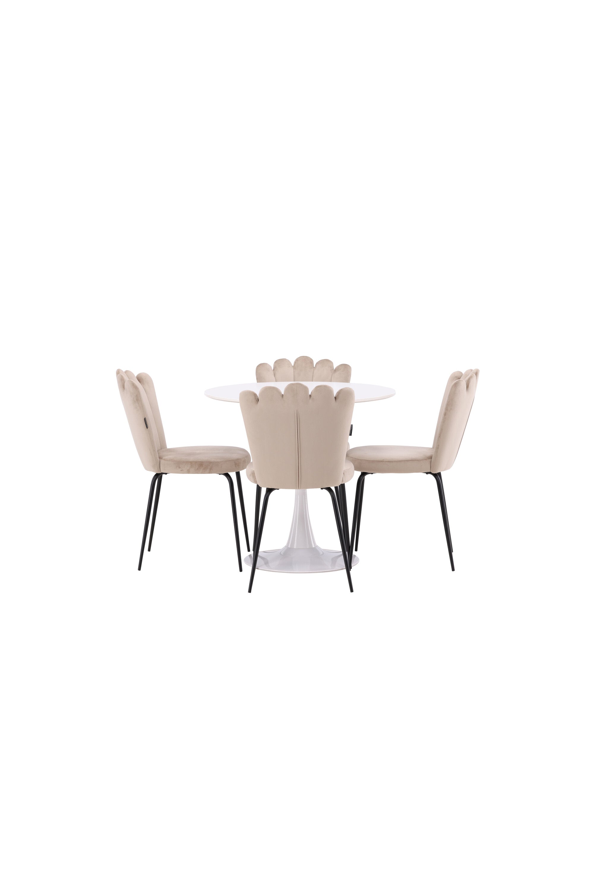 Hamden Esszimmerset + Limhamn Light ⌀80cm/4St. in Beige präsentiert im Onlineshop von KAQTU Design AG. Esszimmerset ist von Venture Home