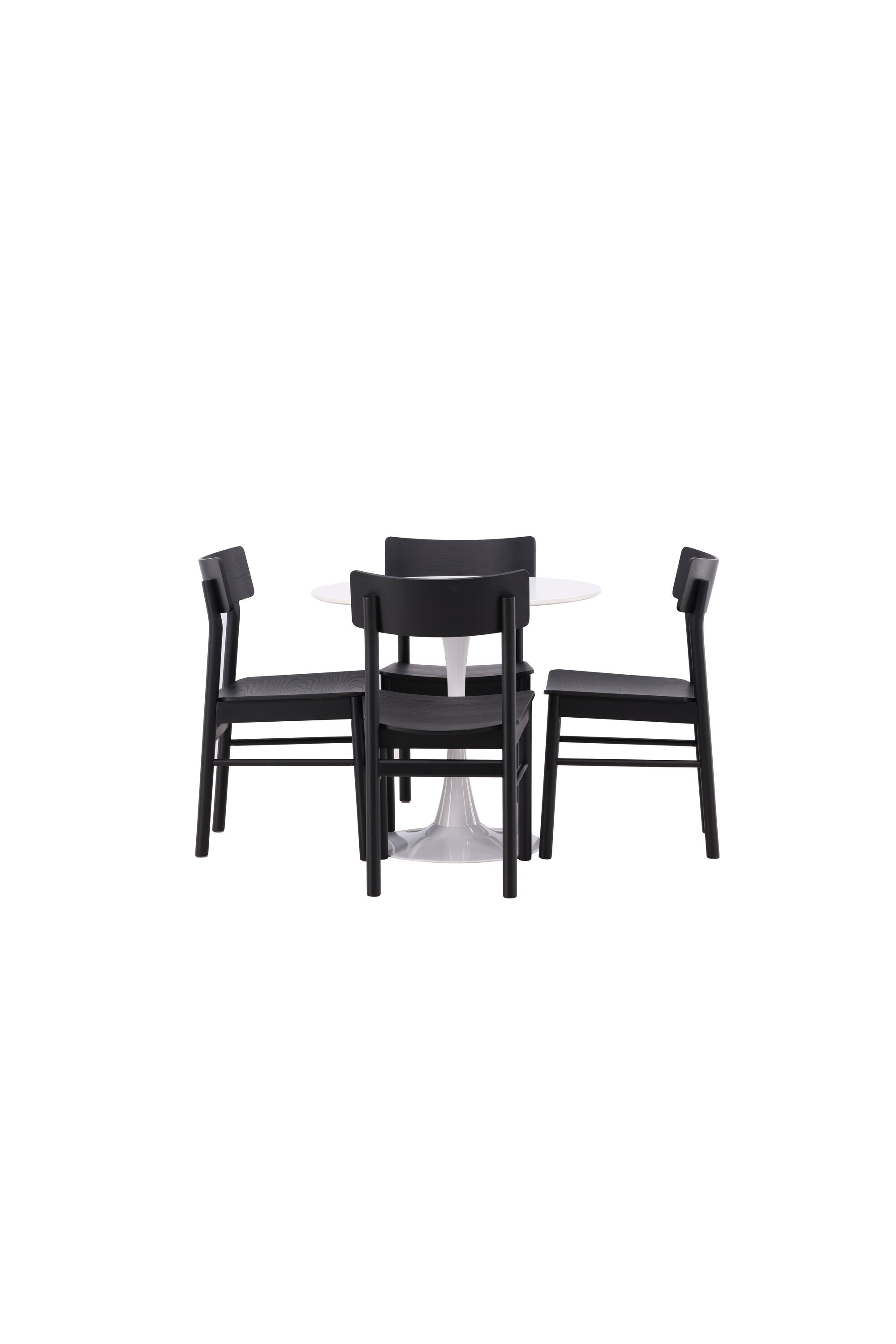 Hamden Esszimmerset + Montros ⌀80cm/4St. in Schwarz präsentiert im Onlineshop von KAQTU Design AG. Esszimmerset ist von Venture Home