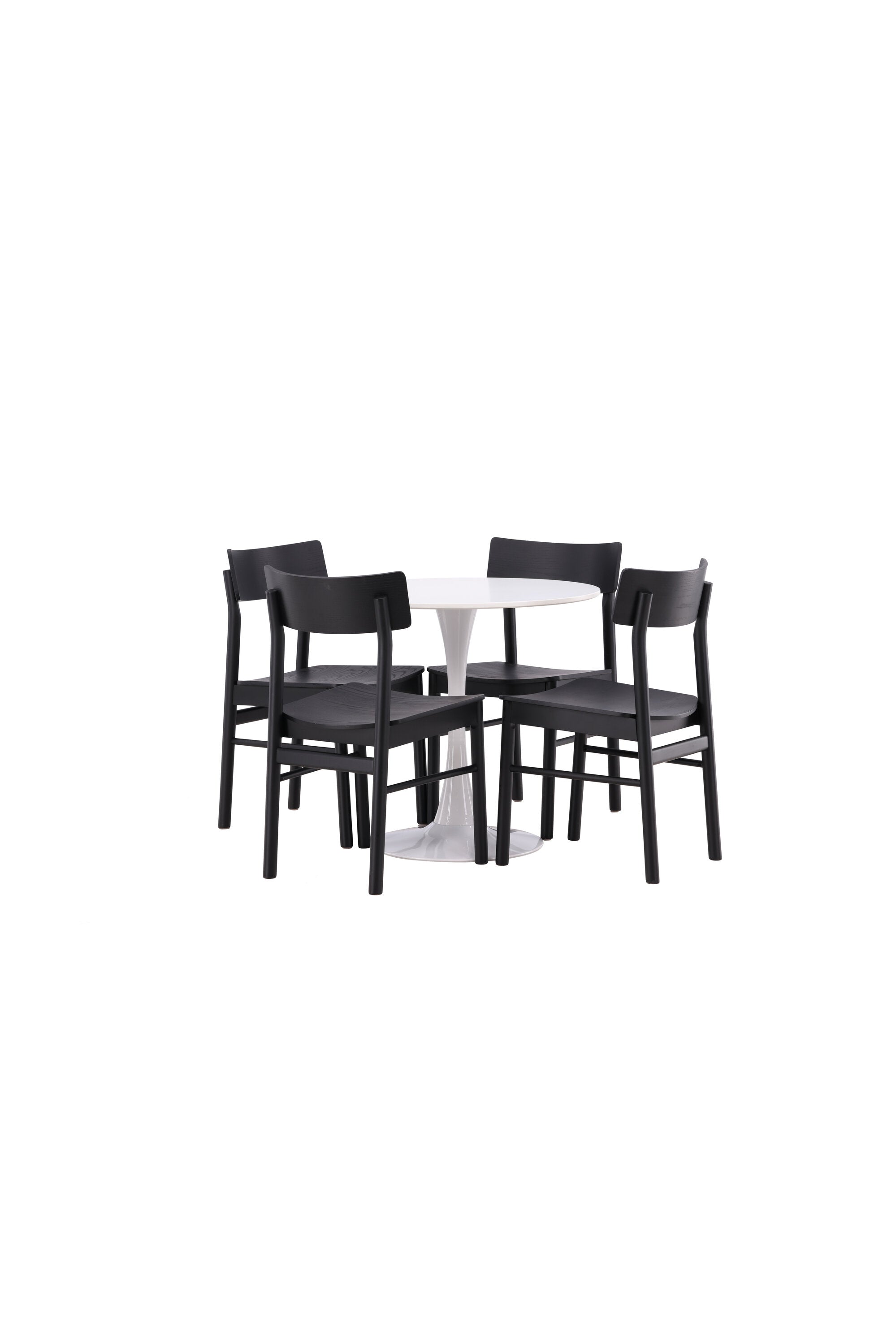 Hamden Esszimmerset + Montros ⌀80cm/4St. in Schwarz präsentiert im Onlineshop von KAQTU Design AG. Esszimmerset ist von Venture Home