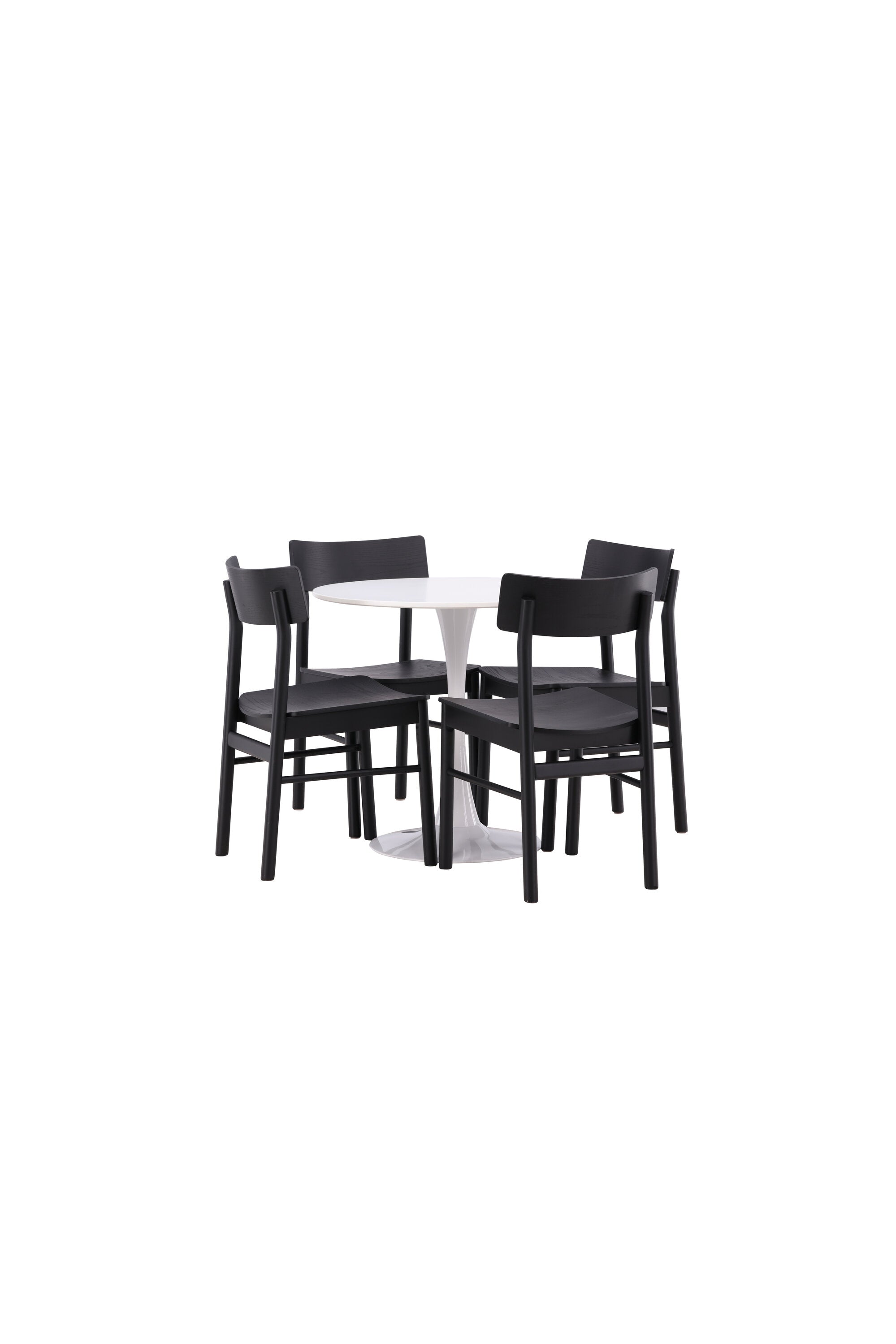 Hamden Esszimmerset + Montros ⌀80cm/4St. in Schwarz präsentiert im Onlineshop von KAQTU Design AG. Esszimmerset ist von Venture Home