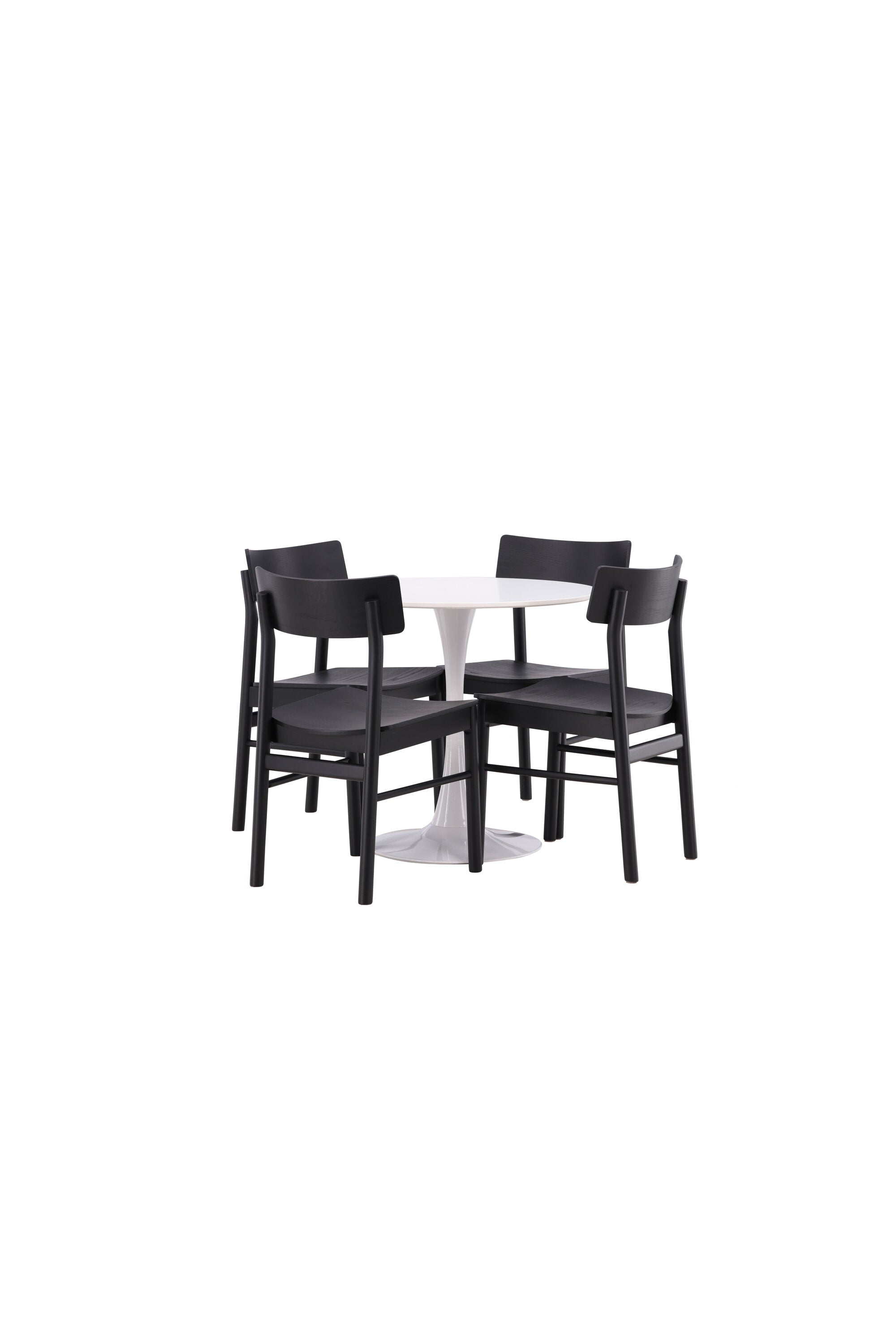 Hamden Esszimmerset + Montros ⌀80cm/4St. in Schwarz präsentiert im Onlineshop von KAQTU Design AG. Esszimmerset ist von Venture Home