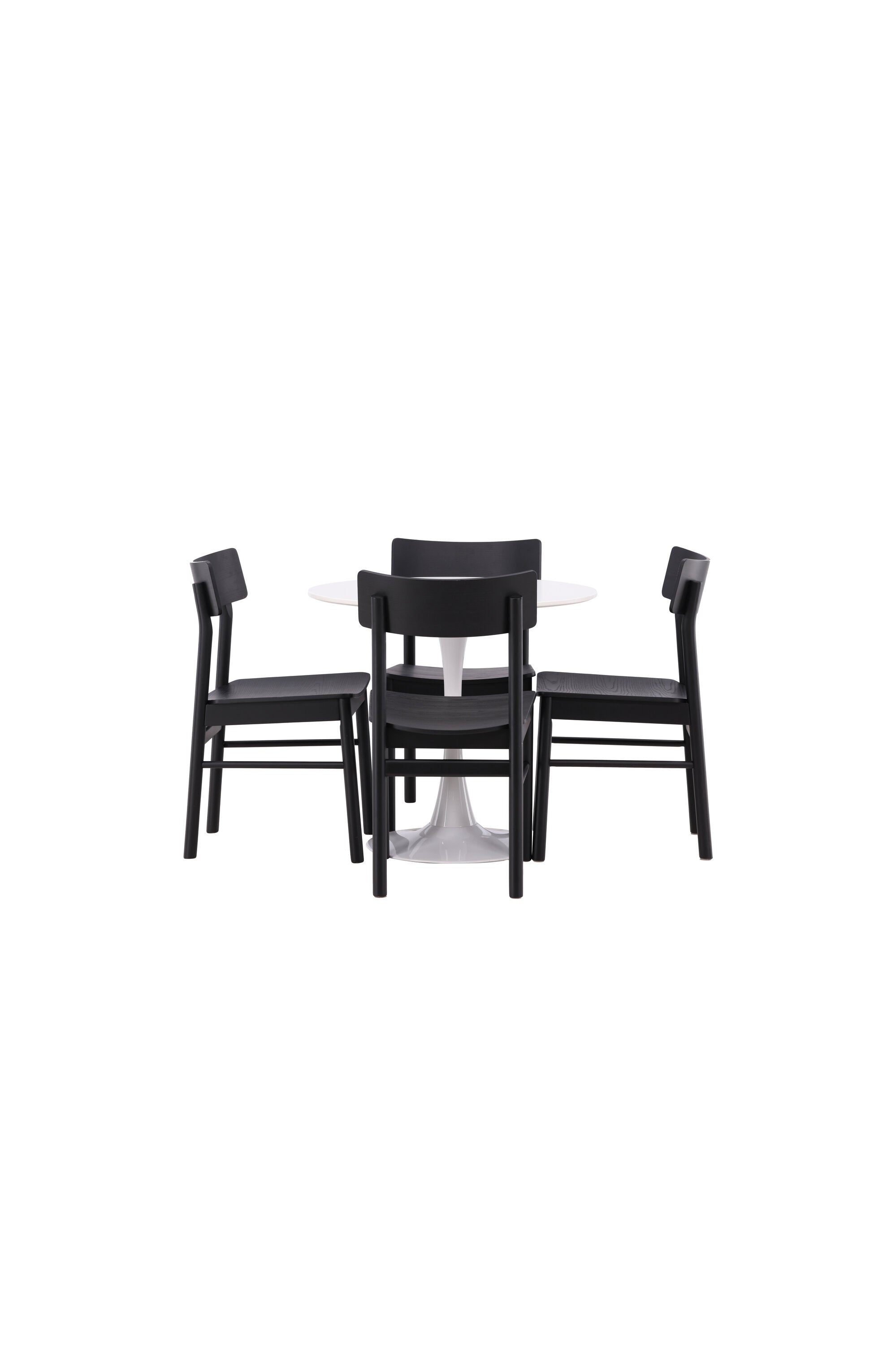 Hamden Esszimmerset + Montros ⌀80cm/4St. in Schwarz präsentiert im Onlineshop von KAQTU Design AG. Esszimmerset ist von Venture Home