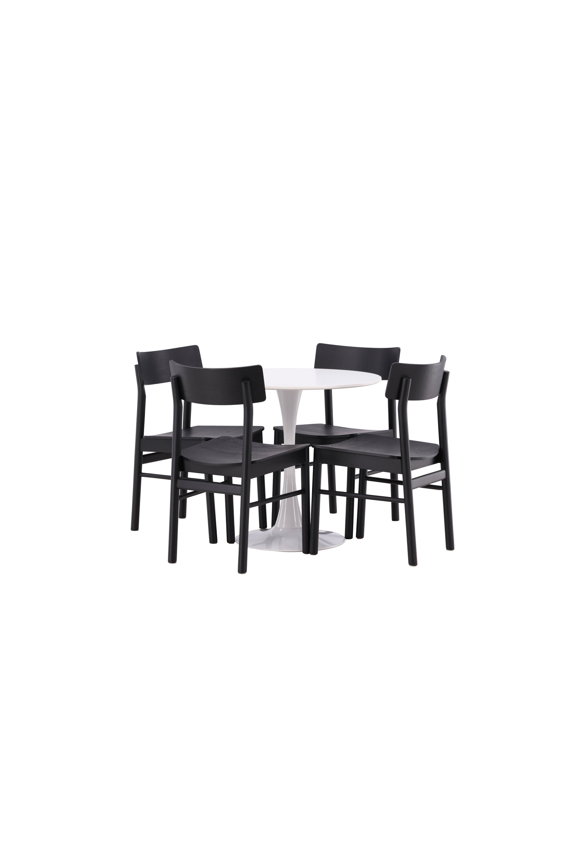 Hamden Esszimmerset + Montros ⌀80cm/4St. in Schwarz präsentiert im Onlineshop von KAQTU Design AG. Esszimmerset ist von Venture Home