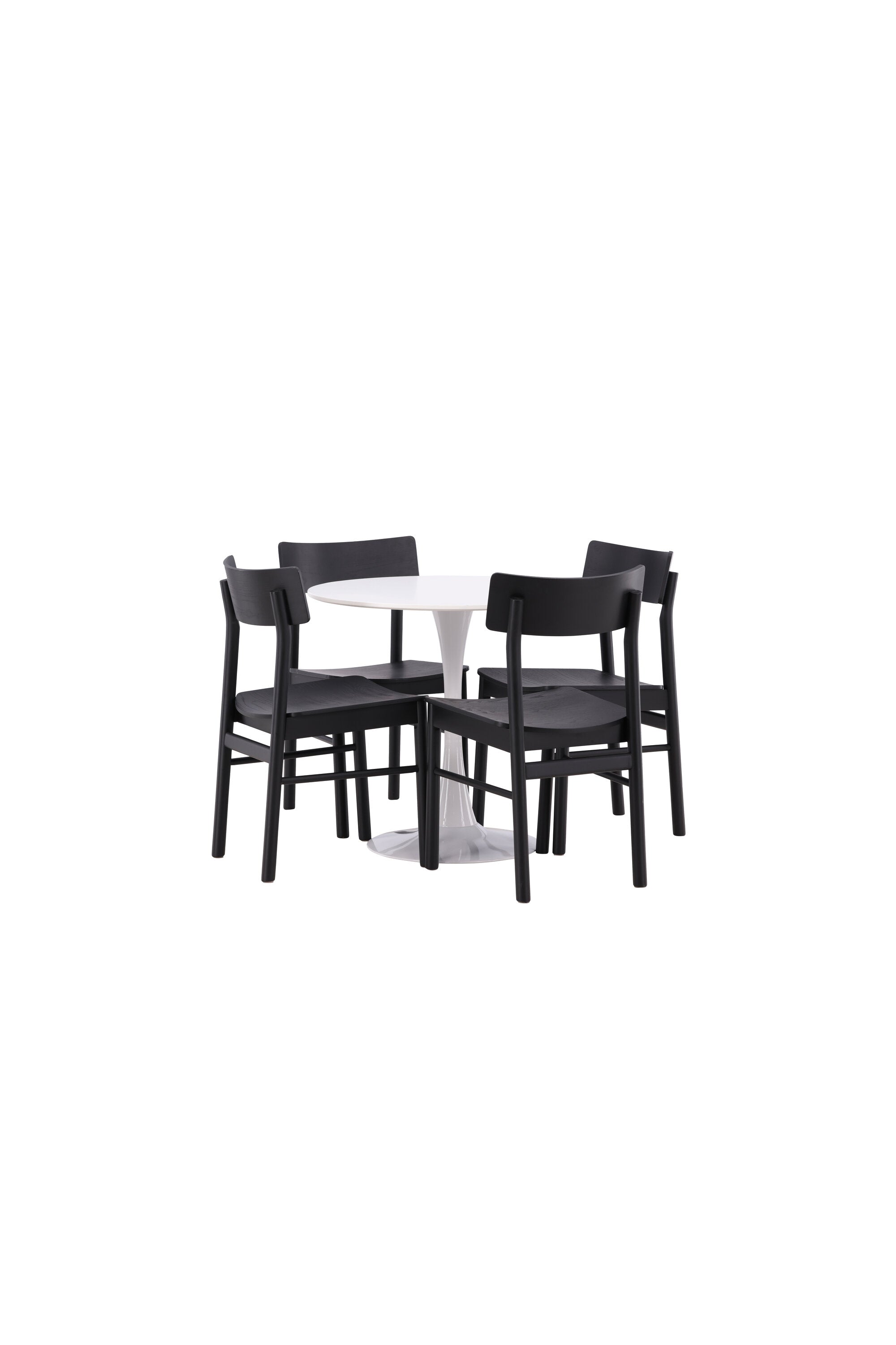 Hamden Esszimmerset + Montros ⌀80cm/4St. in Schwarz präsentiert im Onlineshop von KAQTU Design AG. Esszimmerset ist von Venture Home