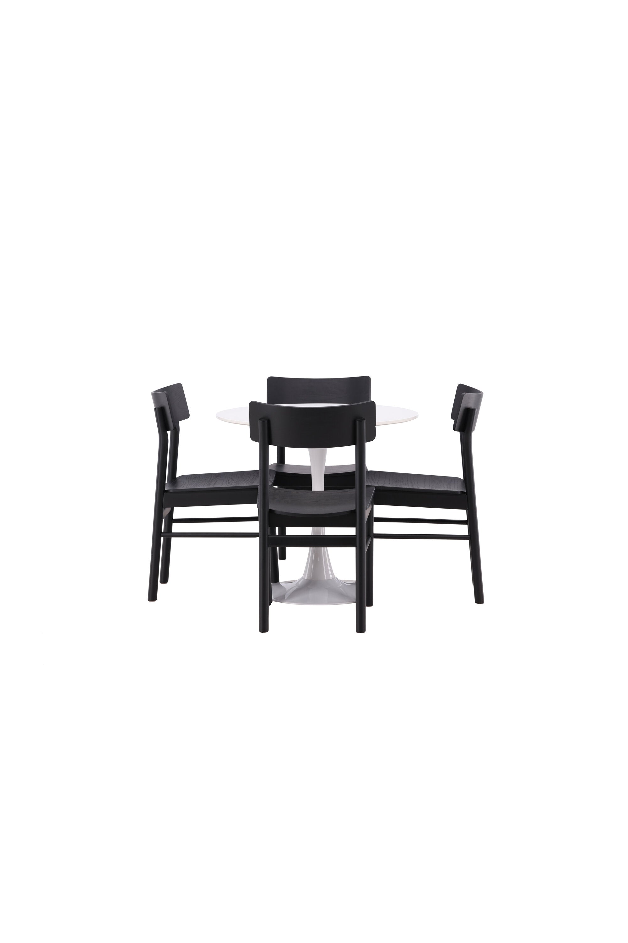 Hamden Esszimmerset + Montros ⌀80cm/4St. in Schwarz präsentiert im Onlineshop von KAQTU Design AG. Esszimmerset ist von Venture Home