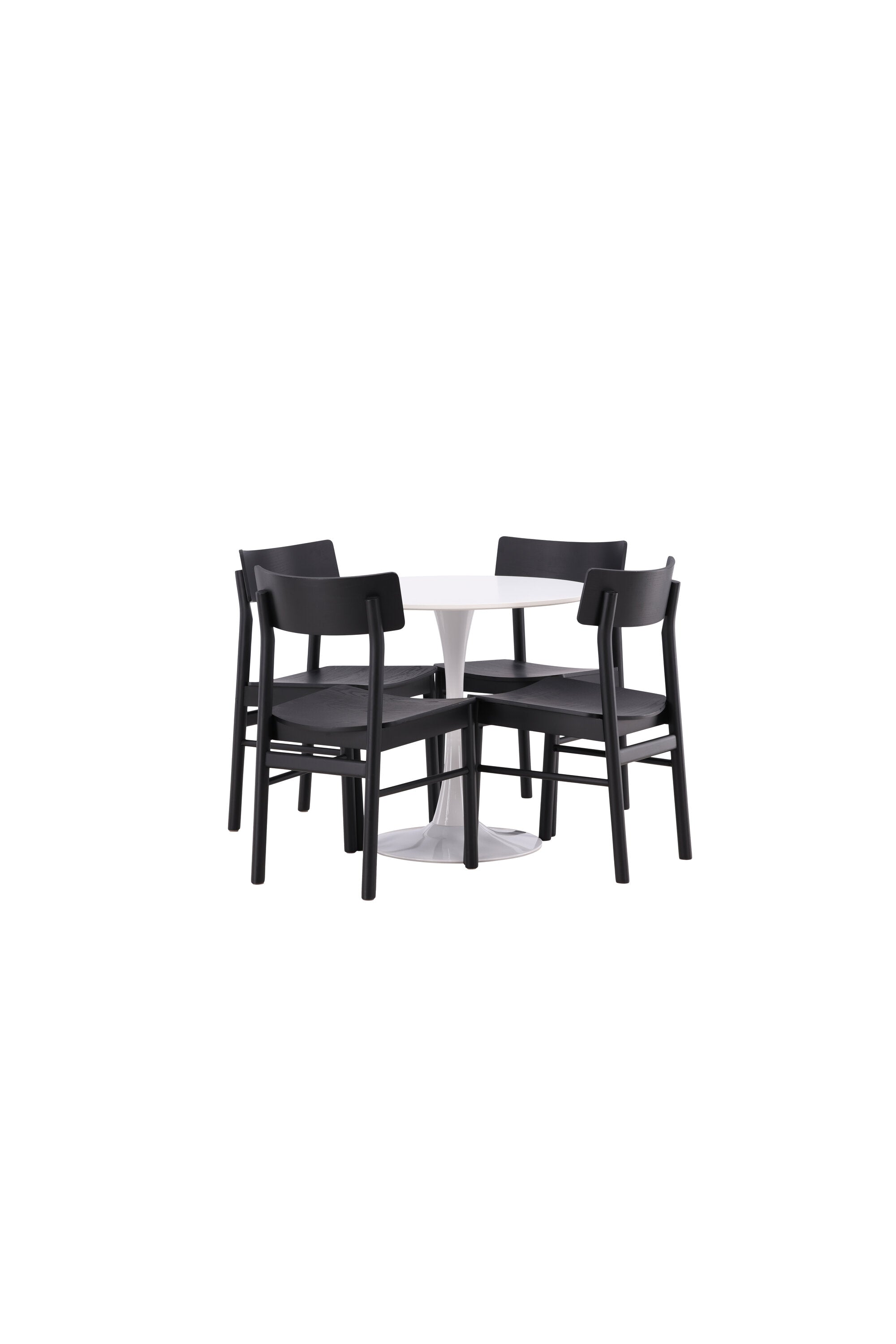Hamden Esszimmerset + Montros ⌀80cm/4St. in Schwarz präsentiert im Onlineshop von KAQTU Design AG. Esszimmerset ist von Venture Home