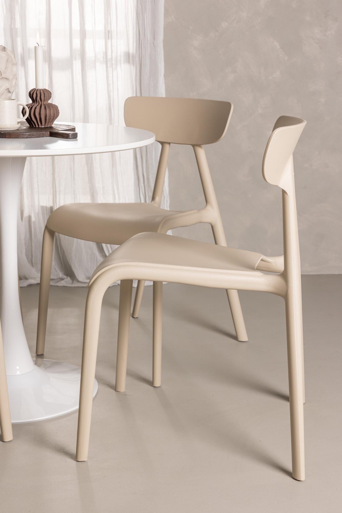 Elegantes Esszimmerset von Venture Home: Hamden-Tisch (80 cm) und 4 Ursholmen-Stühle für stilvolle und gemütliche Mahlzeiten.