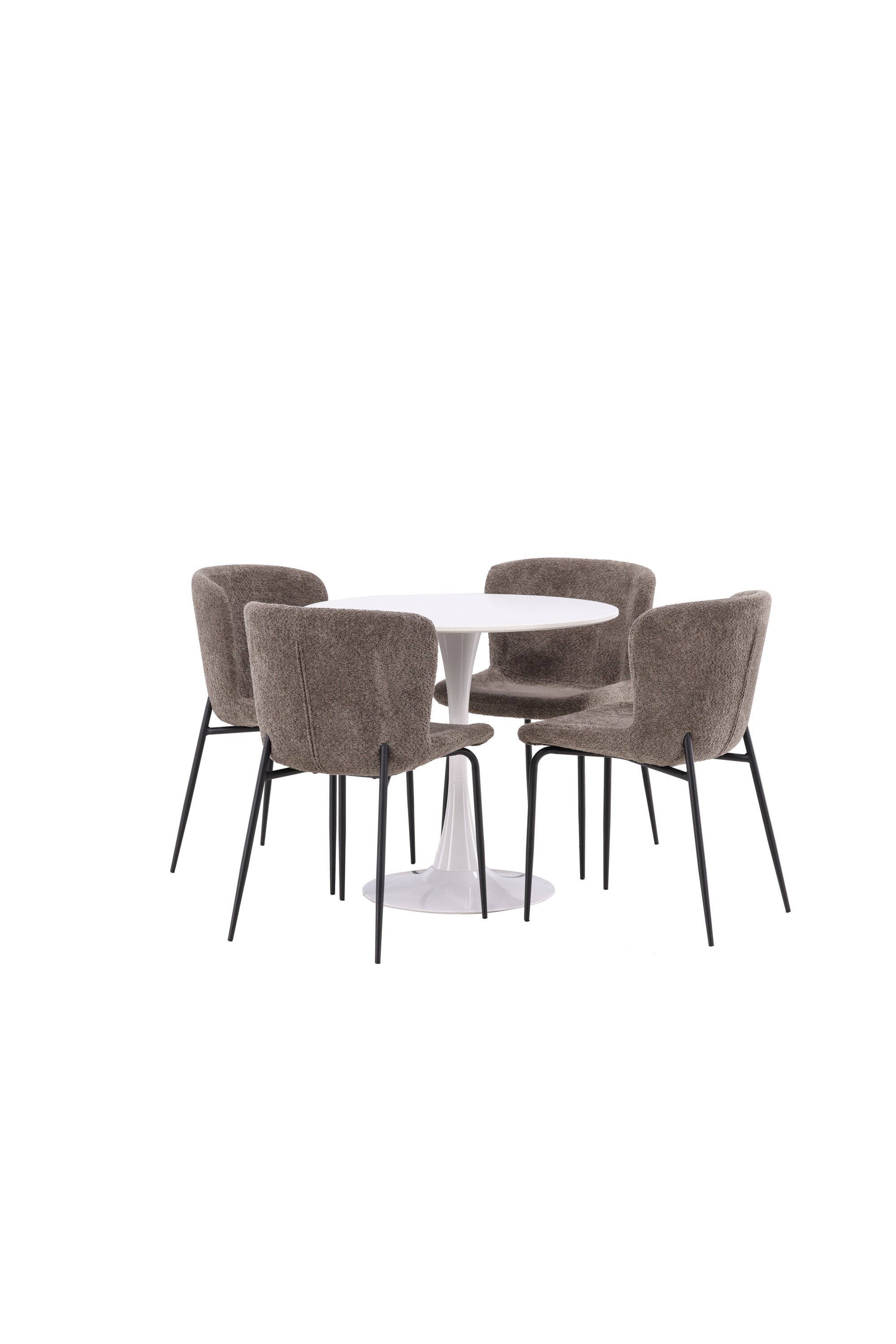 Hamden Esszimmerset + Modesto ⌀80cm/4St. in Schwarz, Dunkelgrau präsentiert im Onlineshop von KAQTU Design AG. Esszimmerset ist von Venture Home