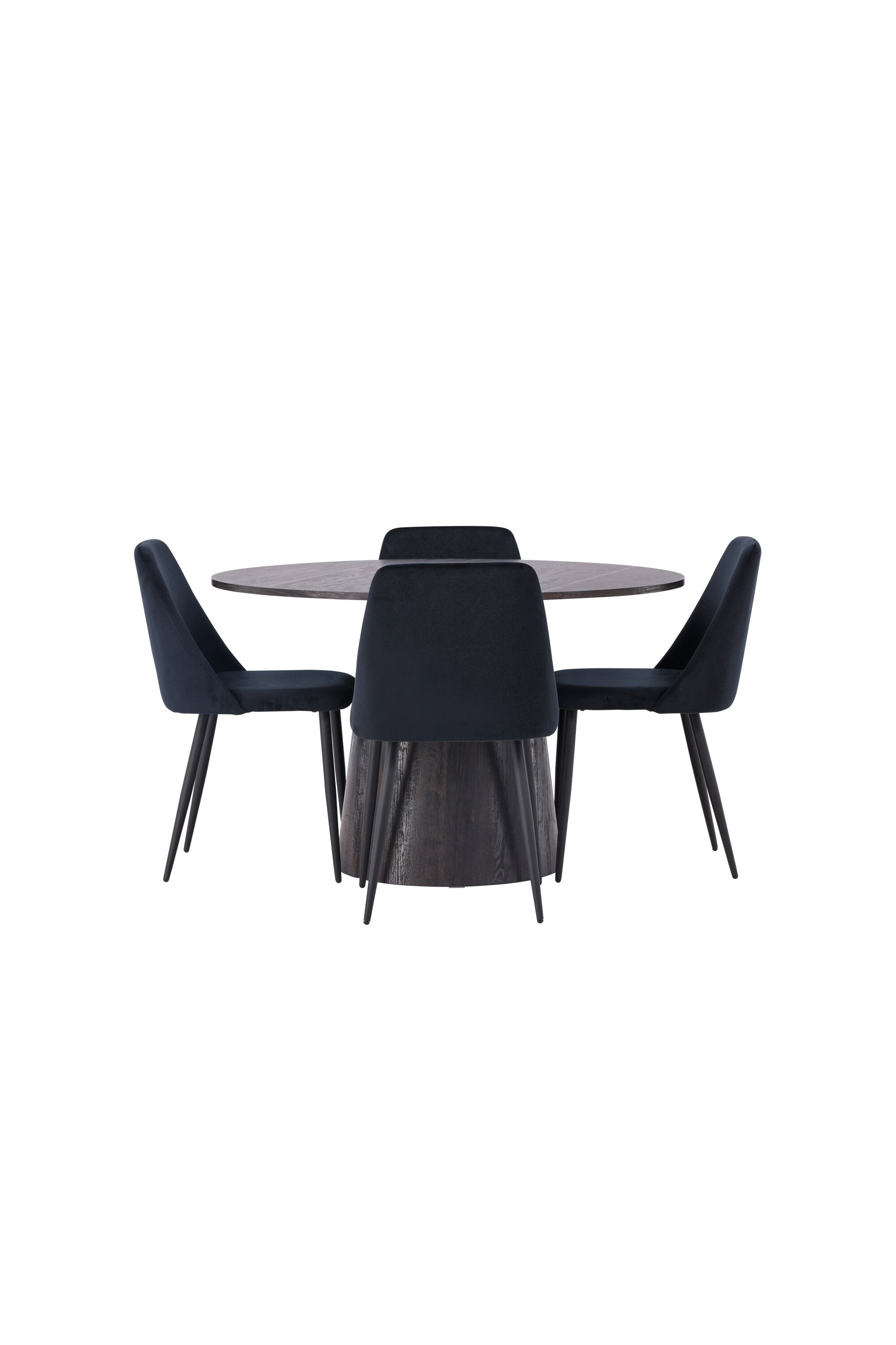 Lanzo Esszimmerset + Night ⌀120cm/4St. in Schwarz präsentiert im Onlineshop von KAQTU Design AG. Esszimmerset ist von Venture Home