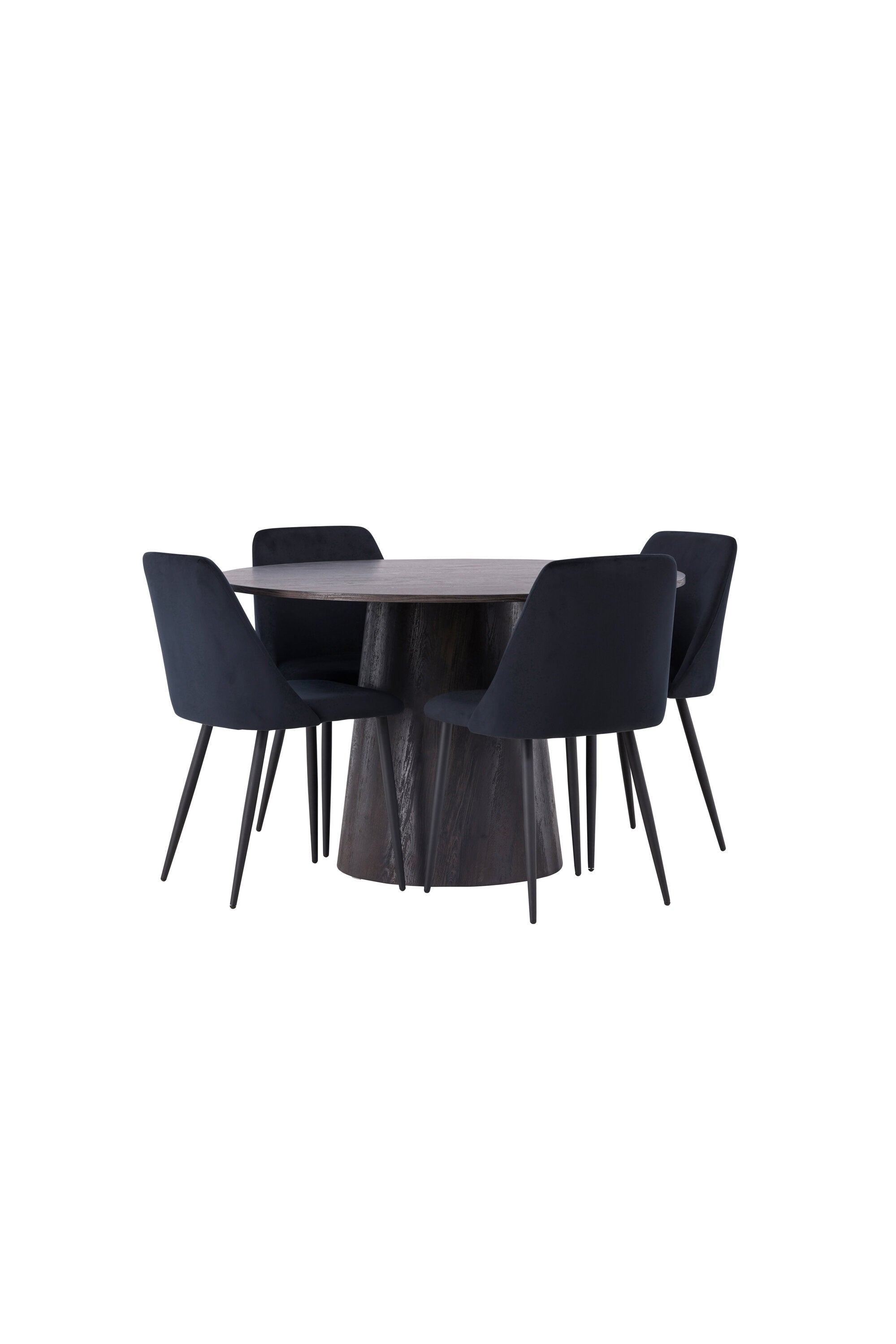 Lanzo Esszimmerset + Night ⌀120cm/4St. in Schwarz präsentiert im Onlineshop von KAQTU Design AG. Esszimmerset ist von Venture Home