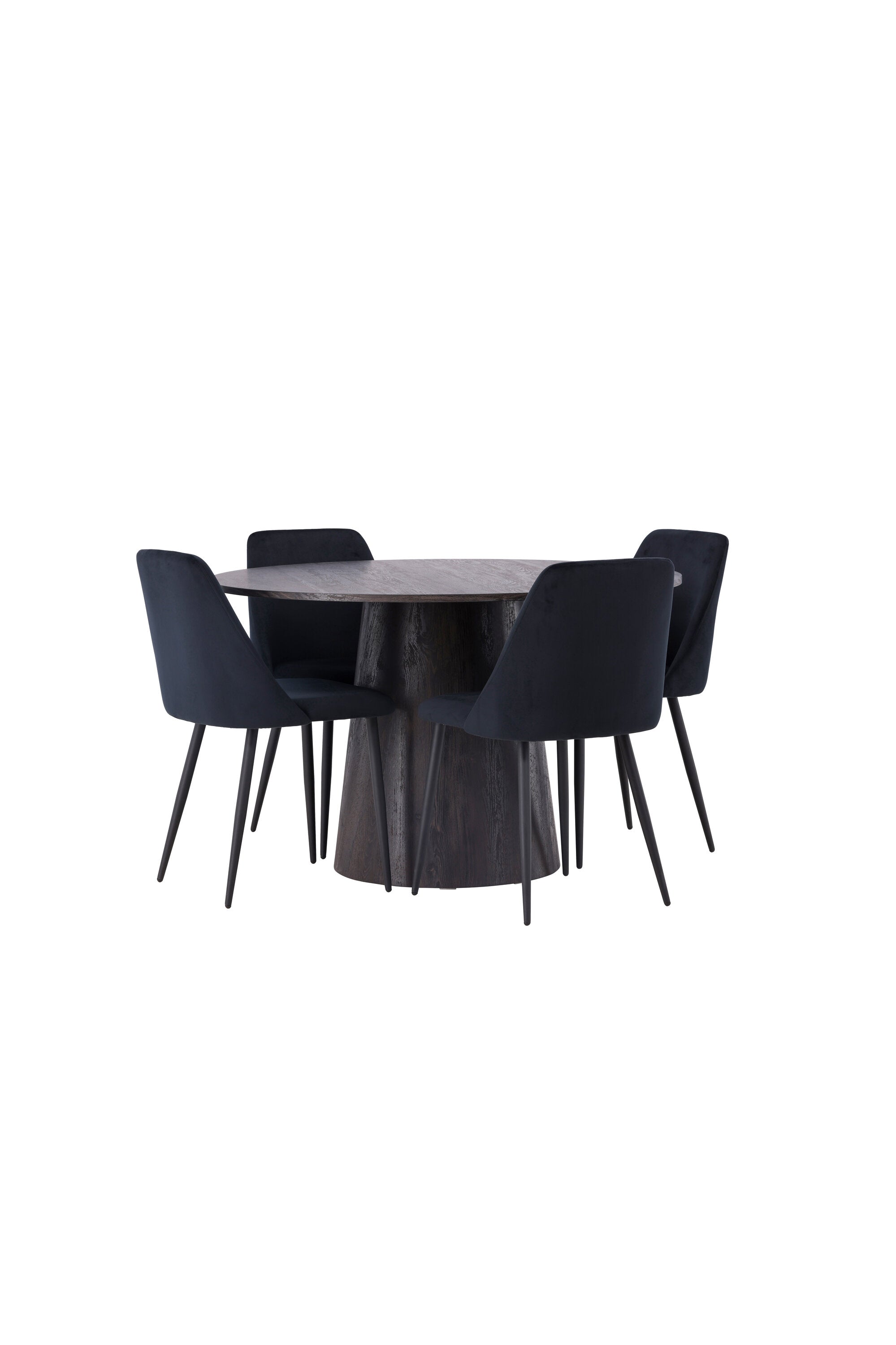 Lanzo Esszimmerset + Night ⌀120cm/4St. in Schwarz präsentiert im Onlineshop von KAQTU Design AG. Esszimmerset ist von Venture Home