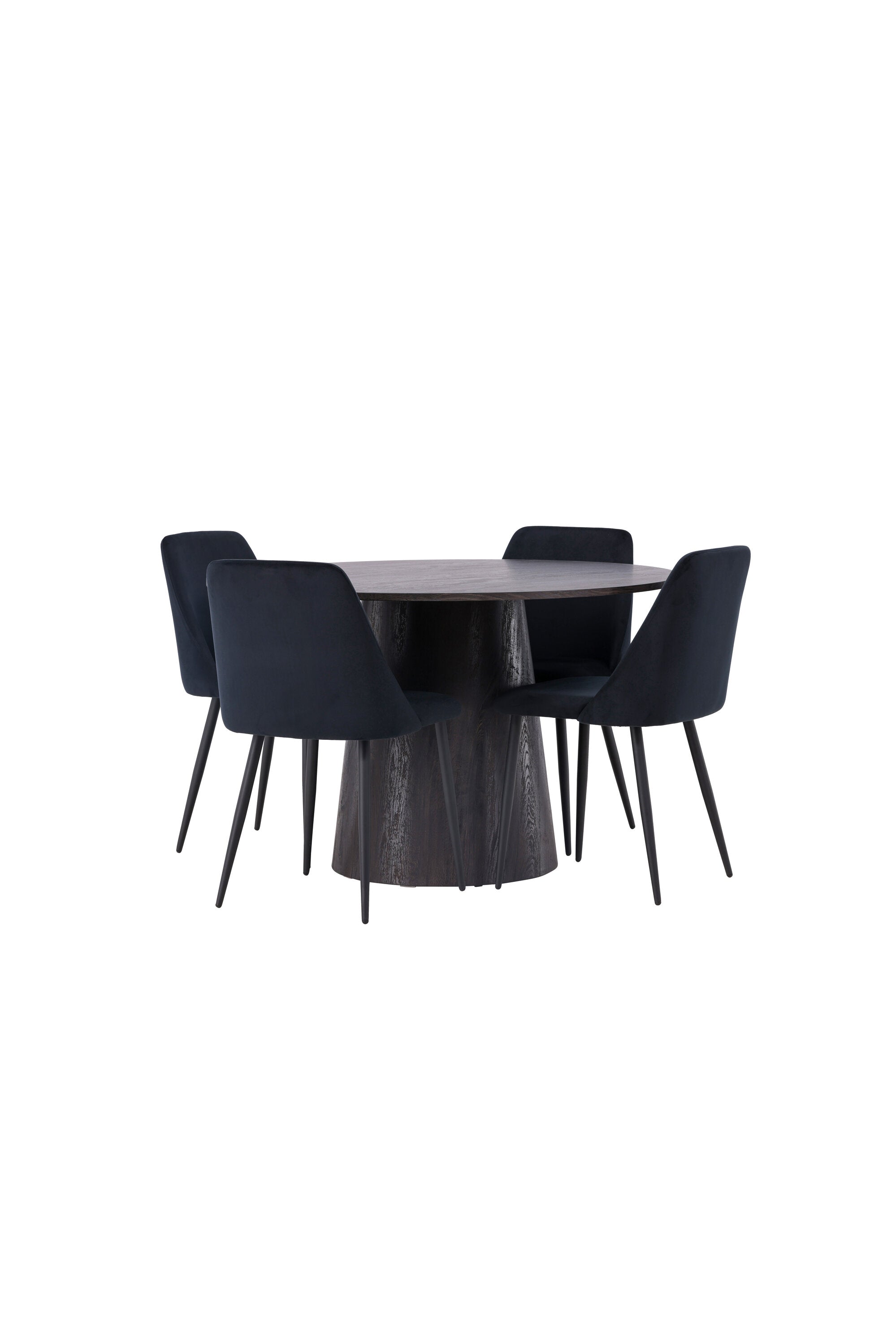 Lanzo Esszimmerset + Night ⌀120cm/4St. in Schwarz präsentiert im Onlineshop von KAQTU Design AG. Esszimmerset ist von Venture Home