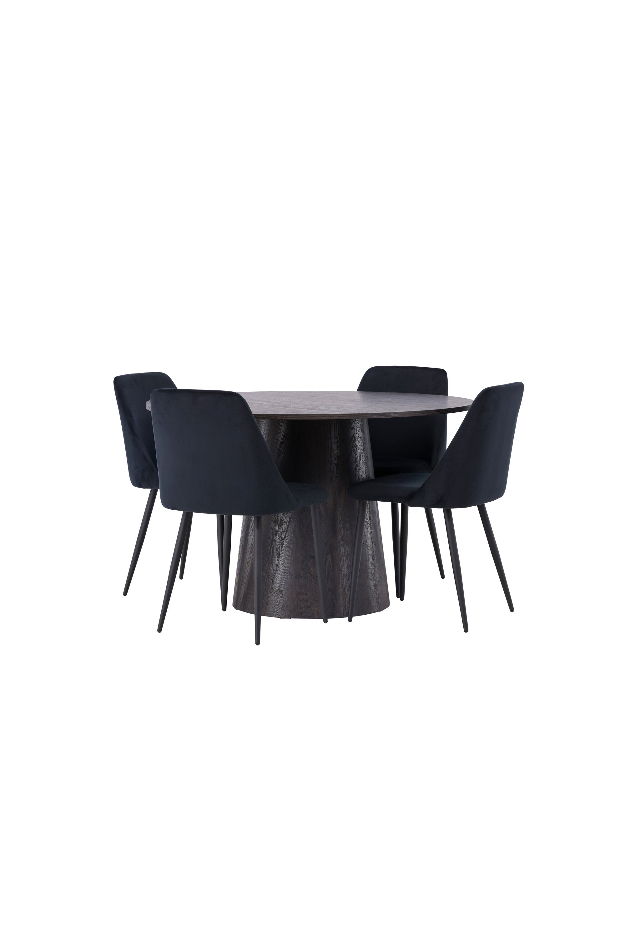 Lanzo Esszimmerset + Night ⌀120cm/4St. in Schwarz präsentiert im Onlineshop von KAQTU Design AG. Esszimmerset ist von Venture Home